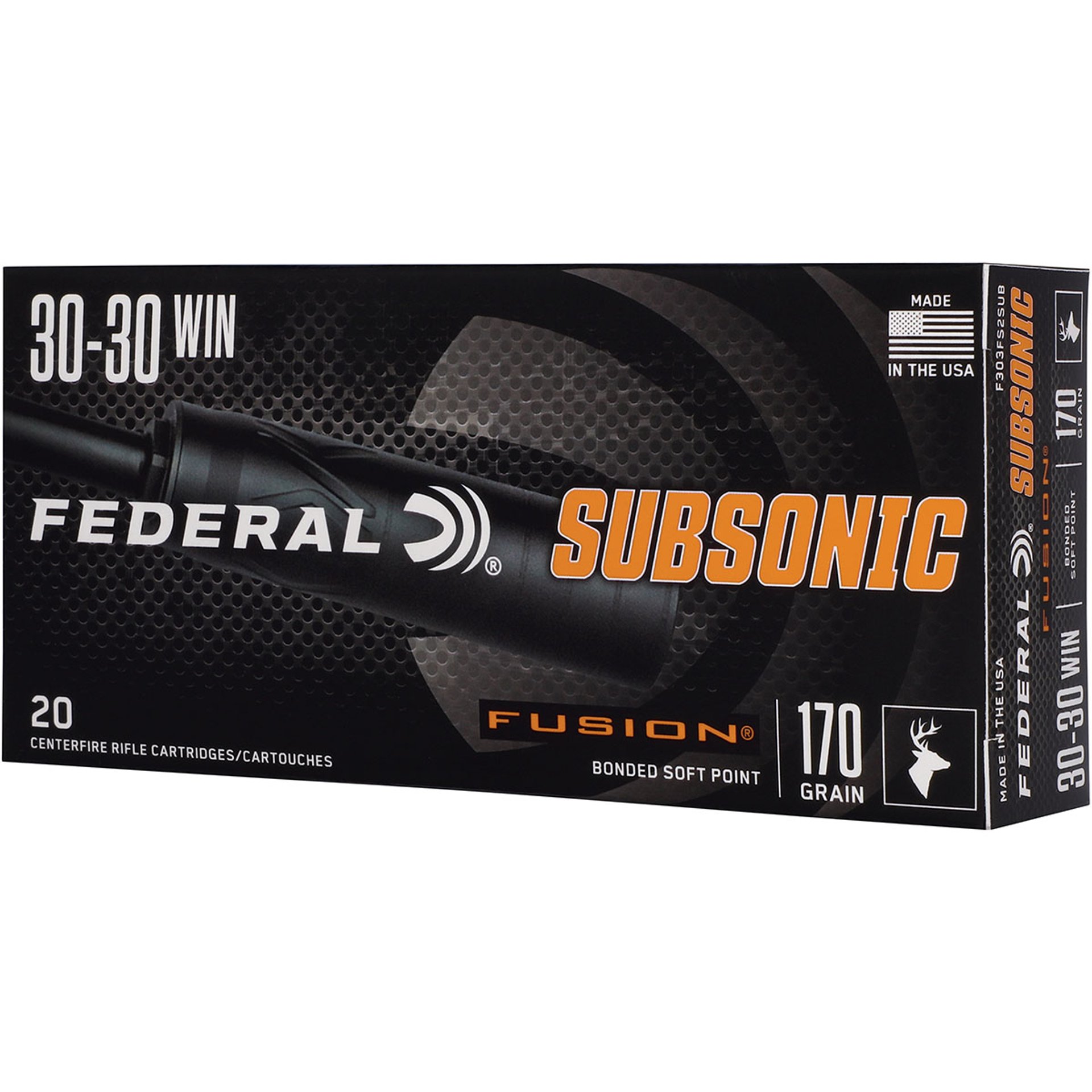 Subsonic 30-30 Win 170gr Fusion SP 1000 FPS 20/Box