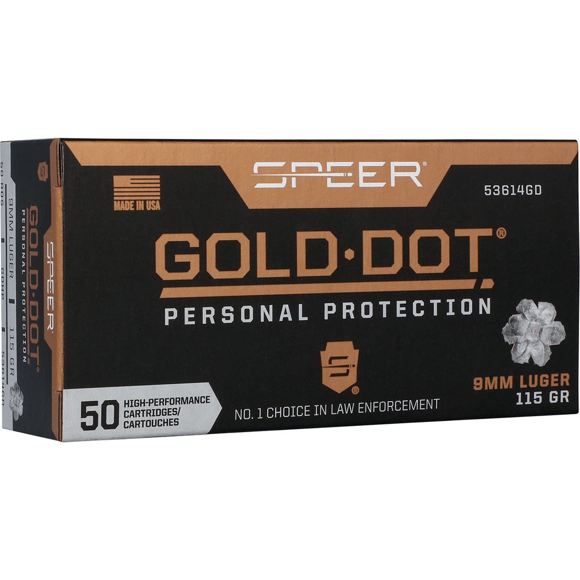 Gold Dot Handgun PP 9mm Luger 115gr HP 1210 FPS 50/Box