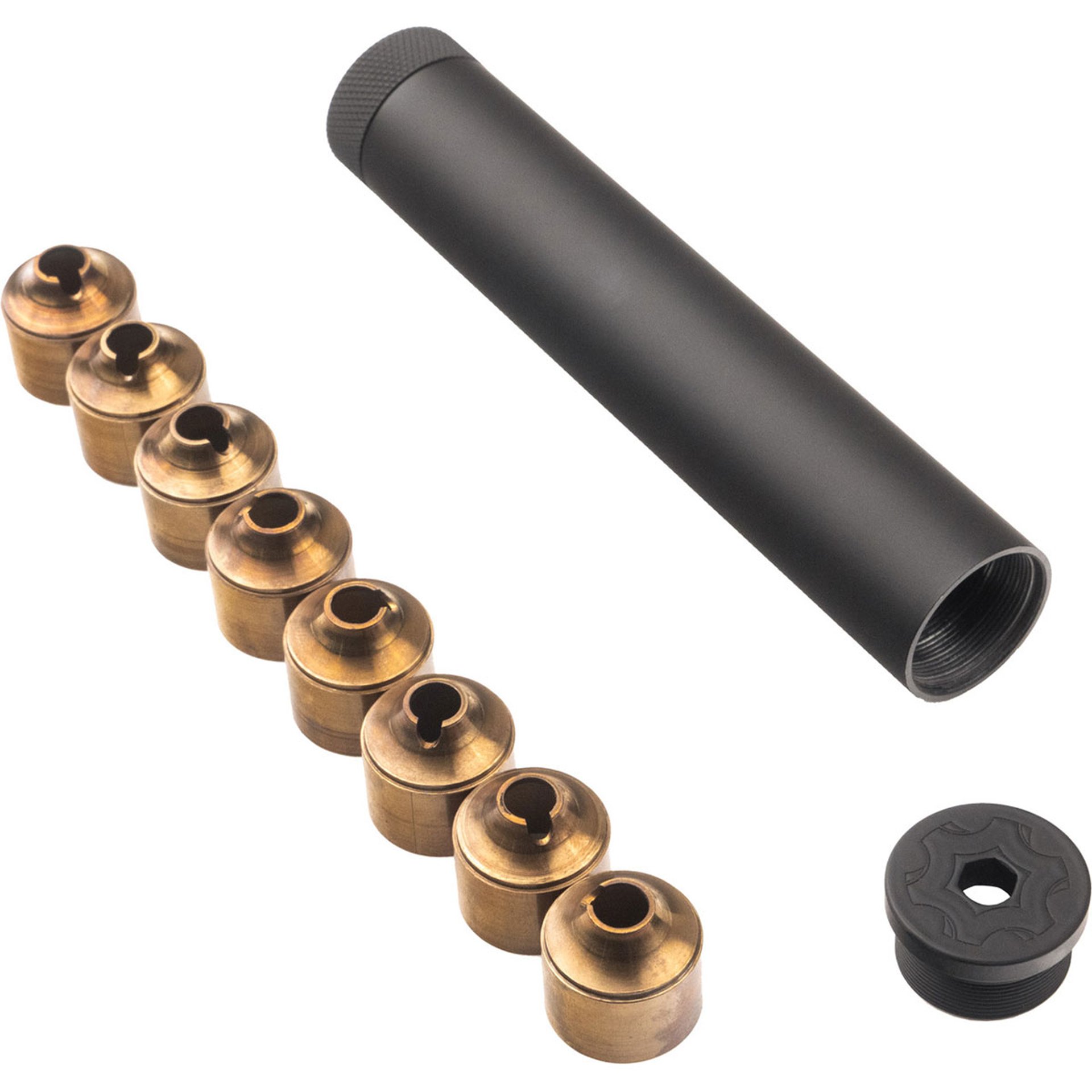 Zeroed 22 .22 Long Rifle Direct Thread Suppressor Black