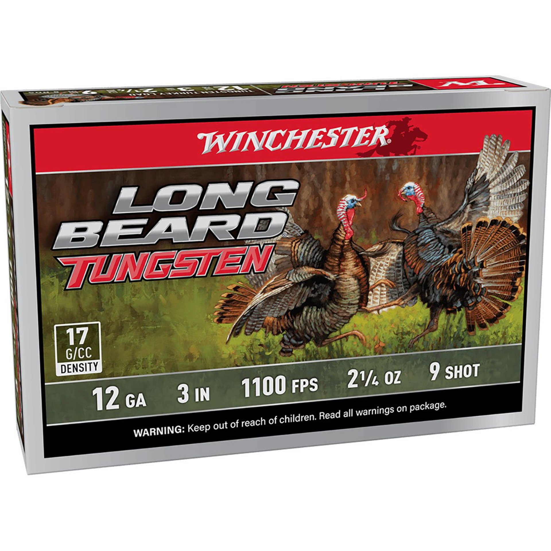 Long Beard Tungsten 12GA 3" 2-1/4oz #9 Shot 1100 FPS 5/Box