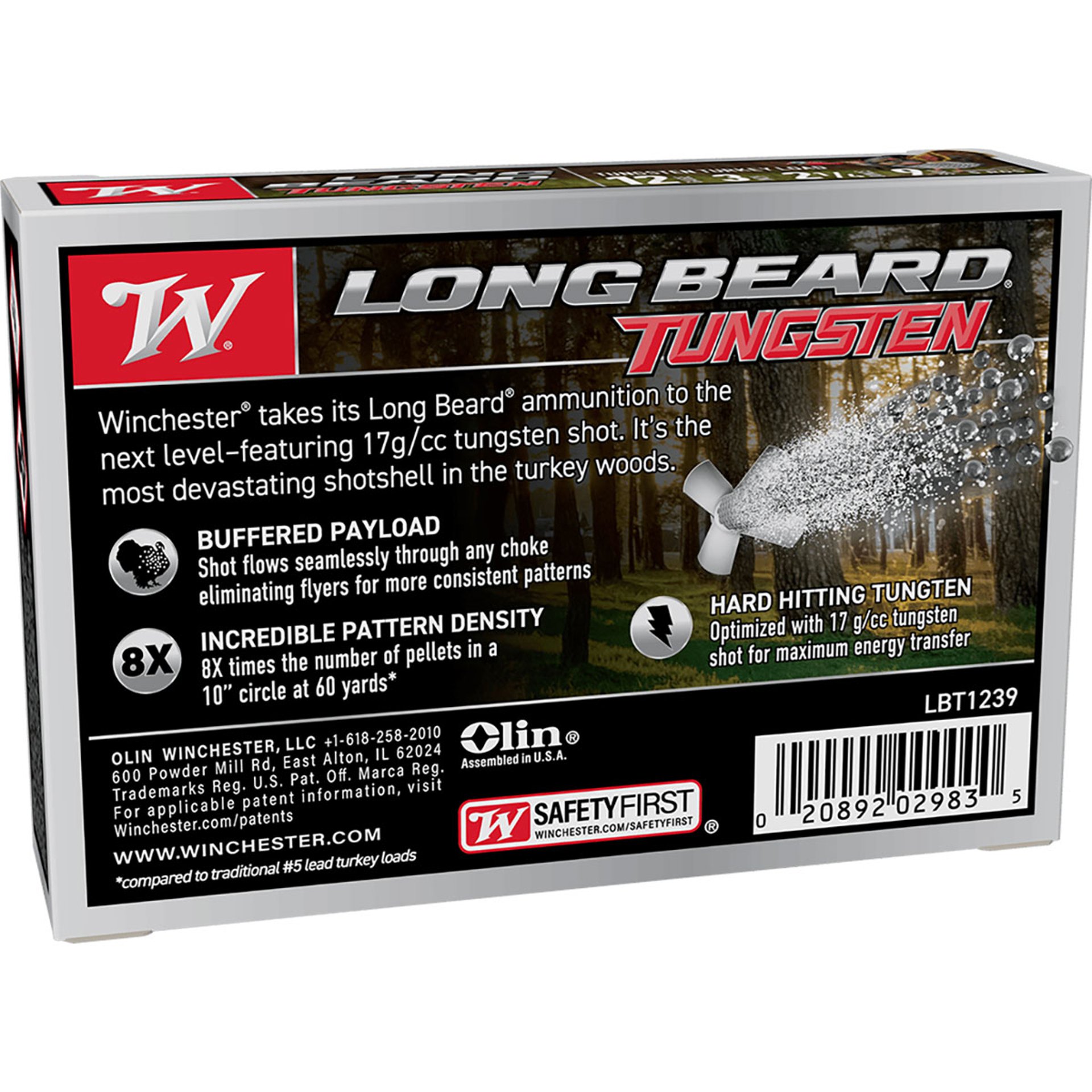 Long Beard Tungsten 12GA 3" 2-1/4oz #9 Shot 1100 FPS 5/Box