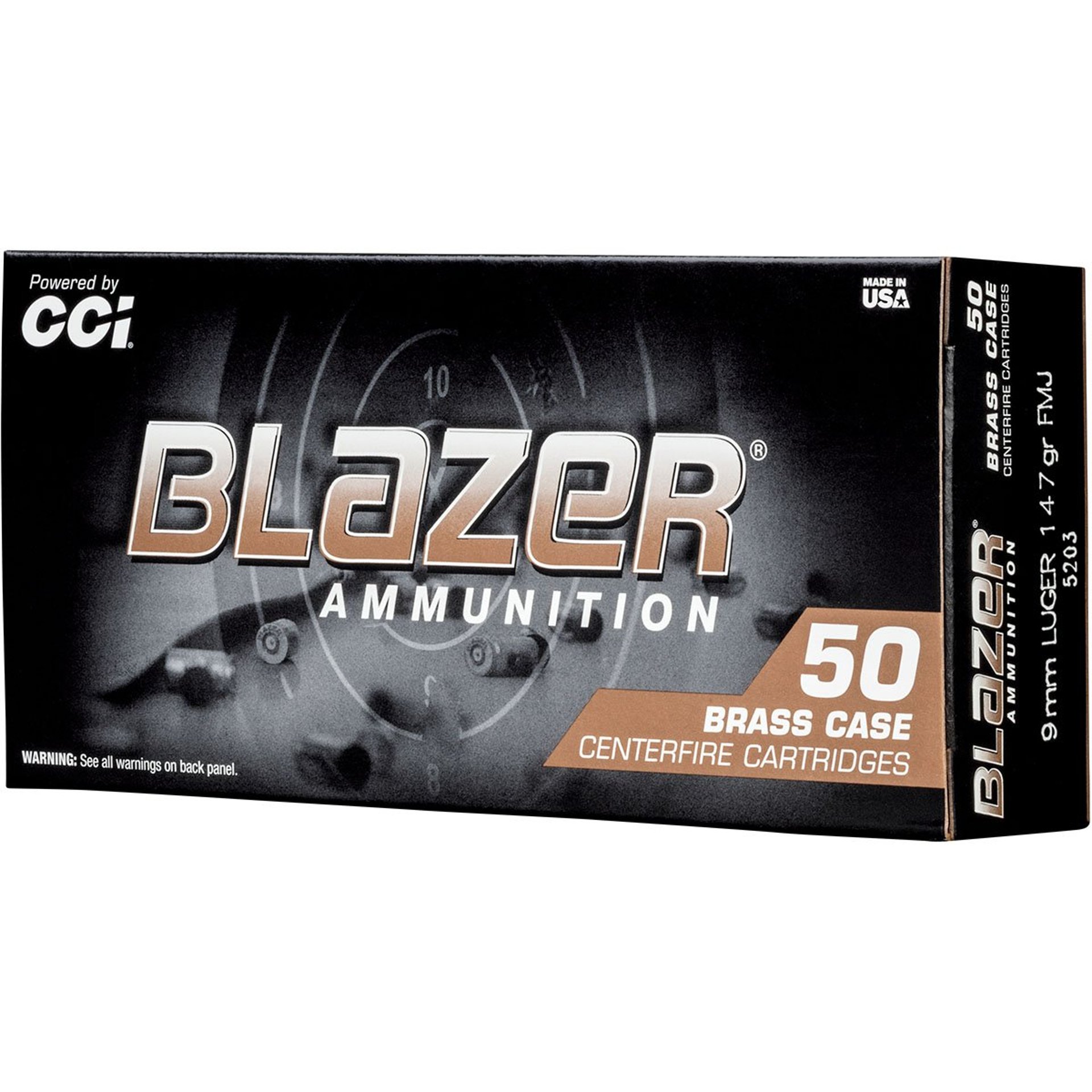 Clean Fire Suppressor 9mm Luger 147gr TMJFN 900 FPS 50/Box