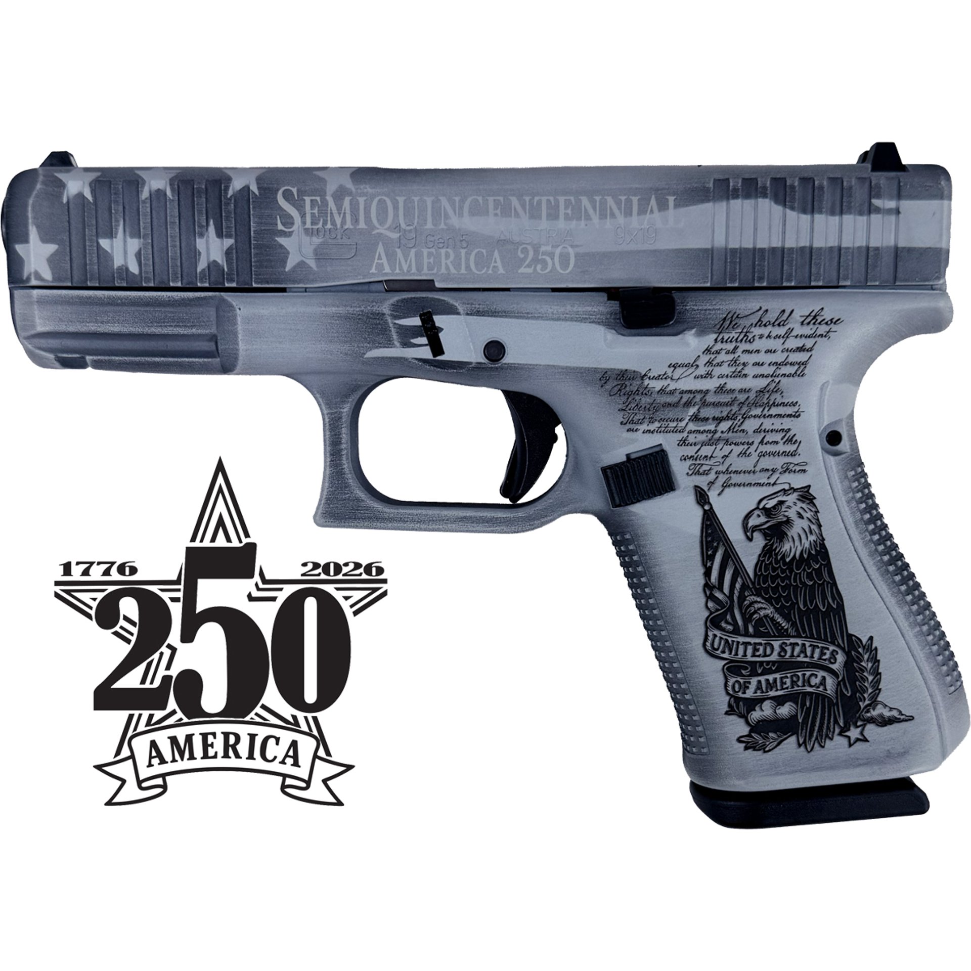 GLOCK 19 GEN 5 9MM LUGER 4.02" BBL (3)15 - 250th Anniversary