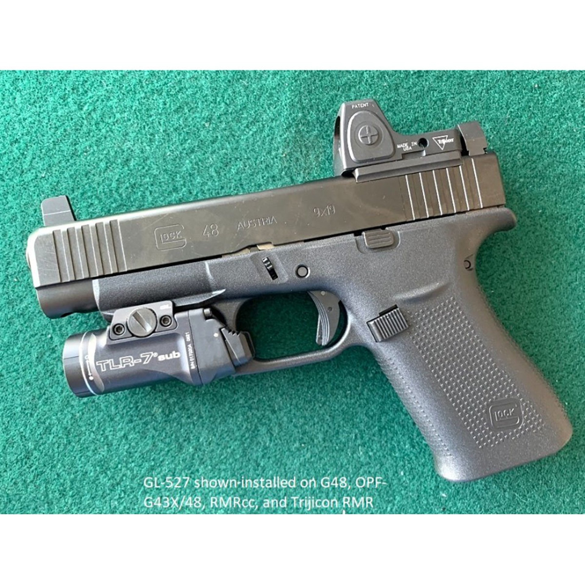 Adapter Plate For Trijicon RMRcc Fits Glock 43/48