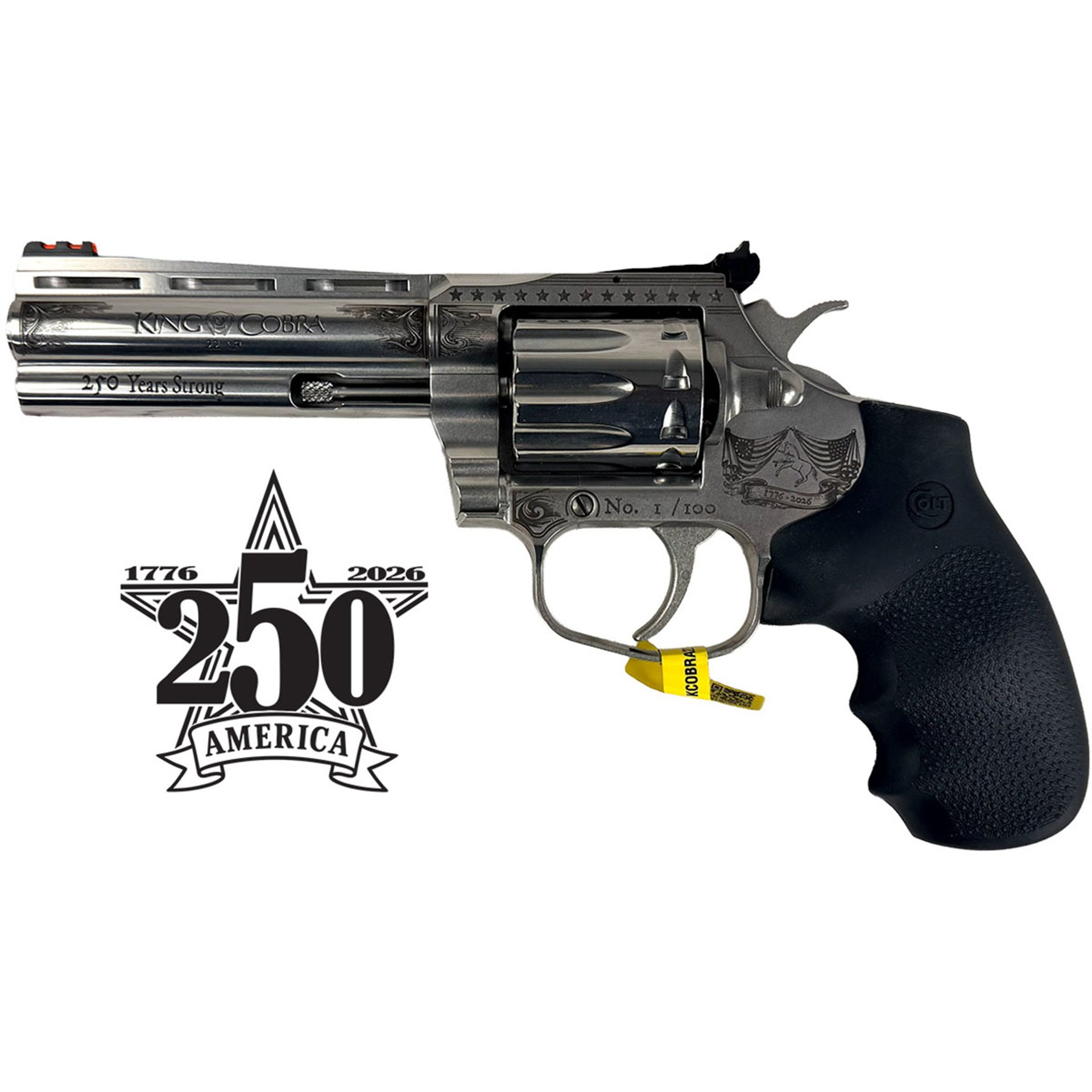 King Cobra 22 Long Rifle 4.25" BBL 10 Shot 250th Anniversary