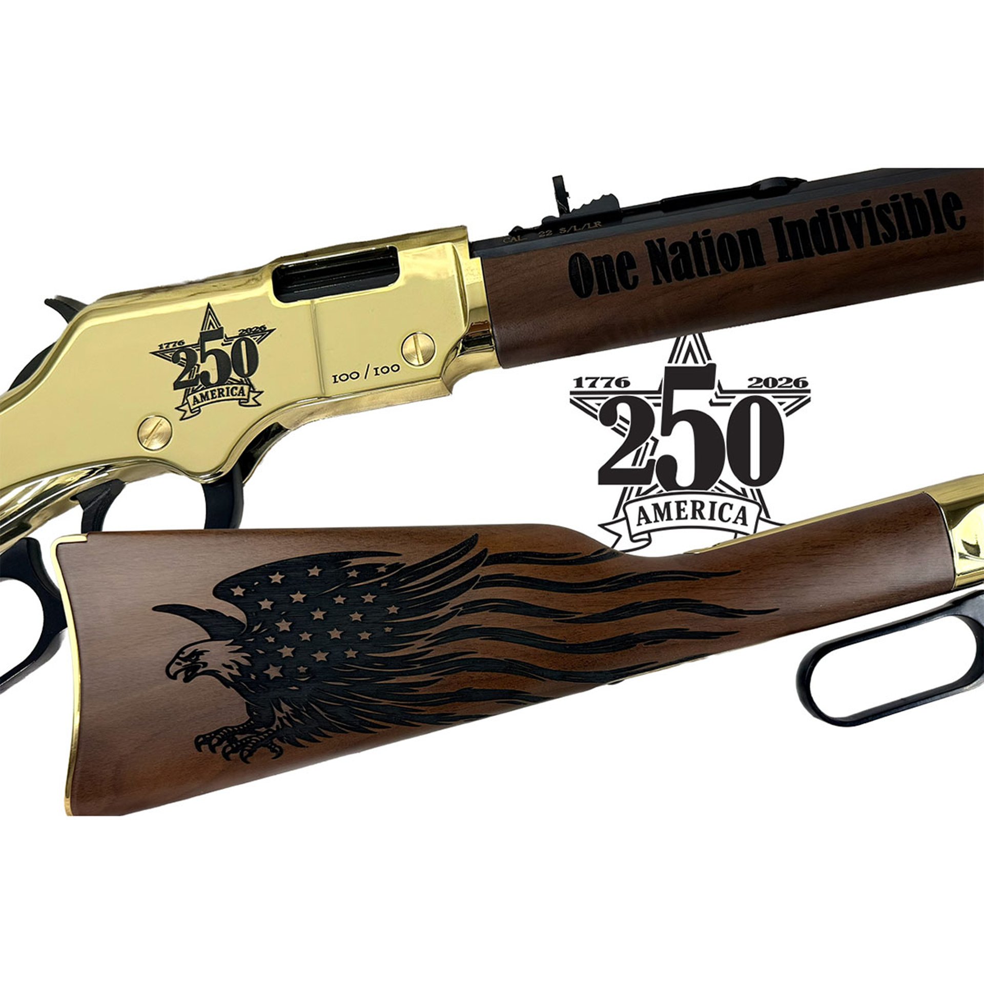 Golden Boy 22 LR 20" BBL 16 Round Wood - 250th Anniversary