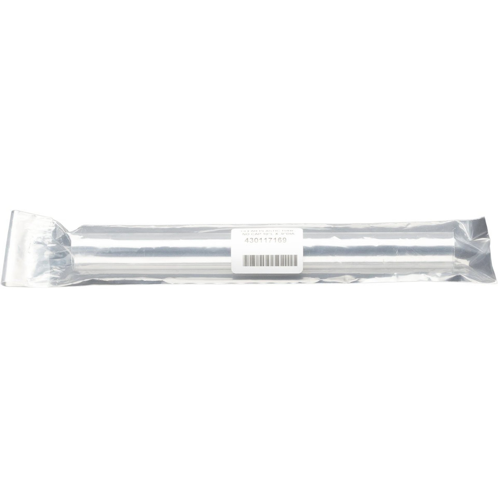 Clear Plastic Tube, No Cap 10"L X .9"DIA