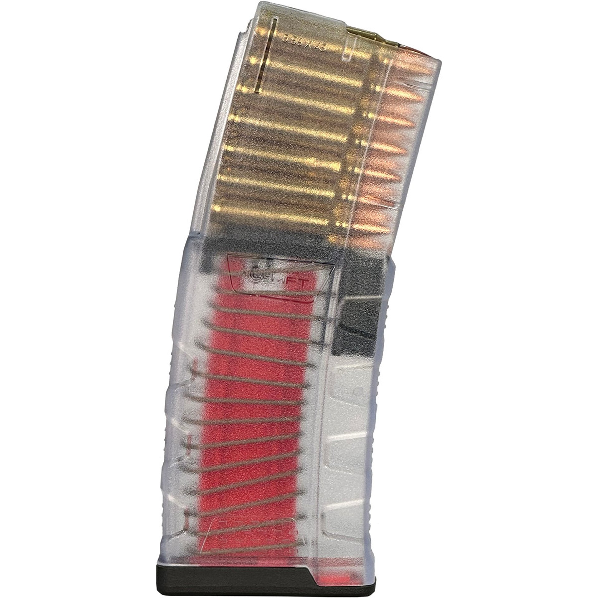 EXD Trnsluscnt 15RD Pinned Mag w/30RD Body for AR-15 Clear