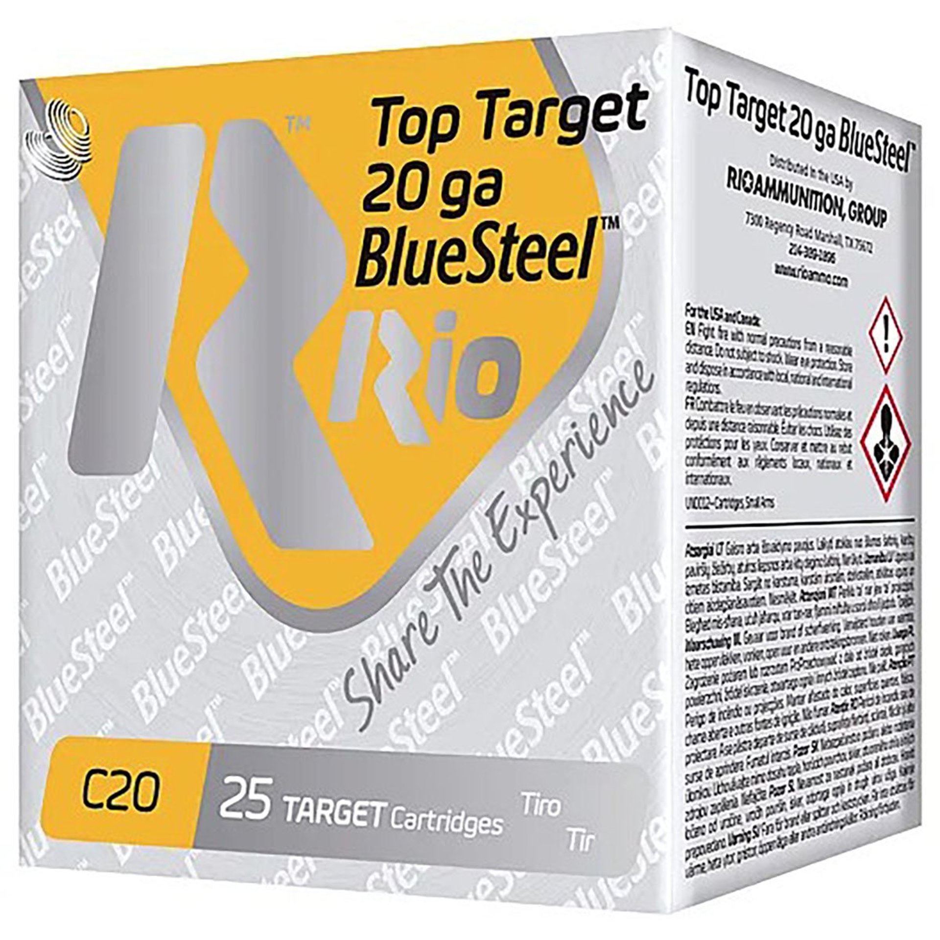 Top Target BlueSteel 20 GA 2-3/4" 7/8oz #7 Shot 25/Box