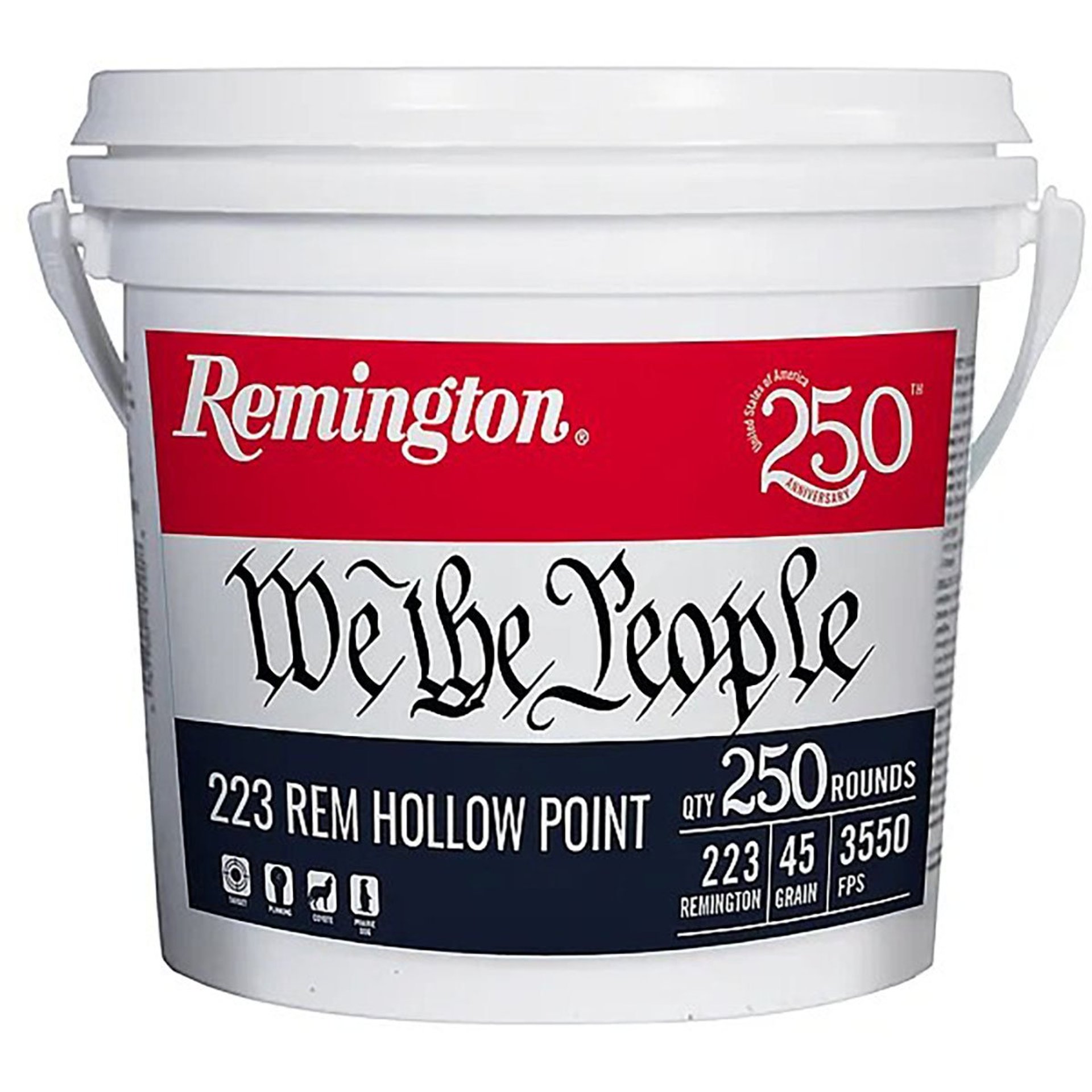 WE THE PEOPLE 223 REMINGTON FULL METAL JACKET RIFLE AMMO BUCKET