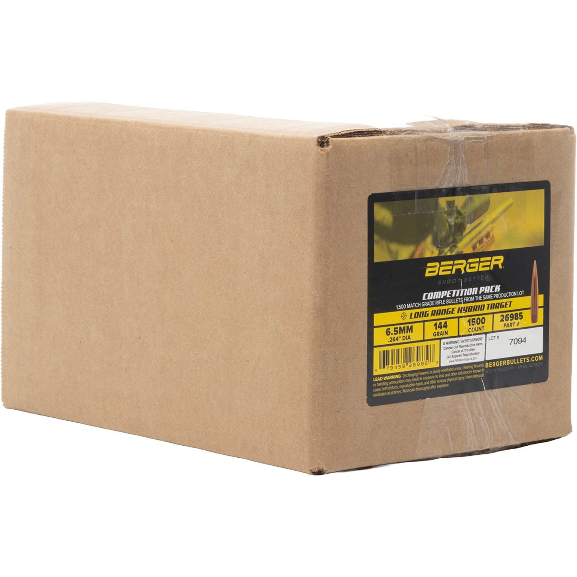 6.5mm (0.264") 144gr Long Range Hybrid Target 1500/Box