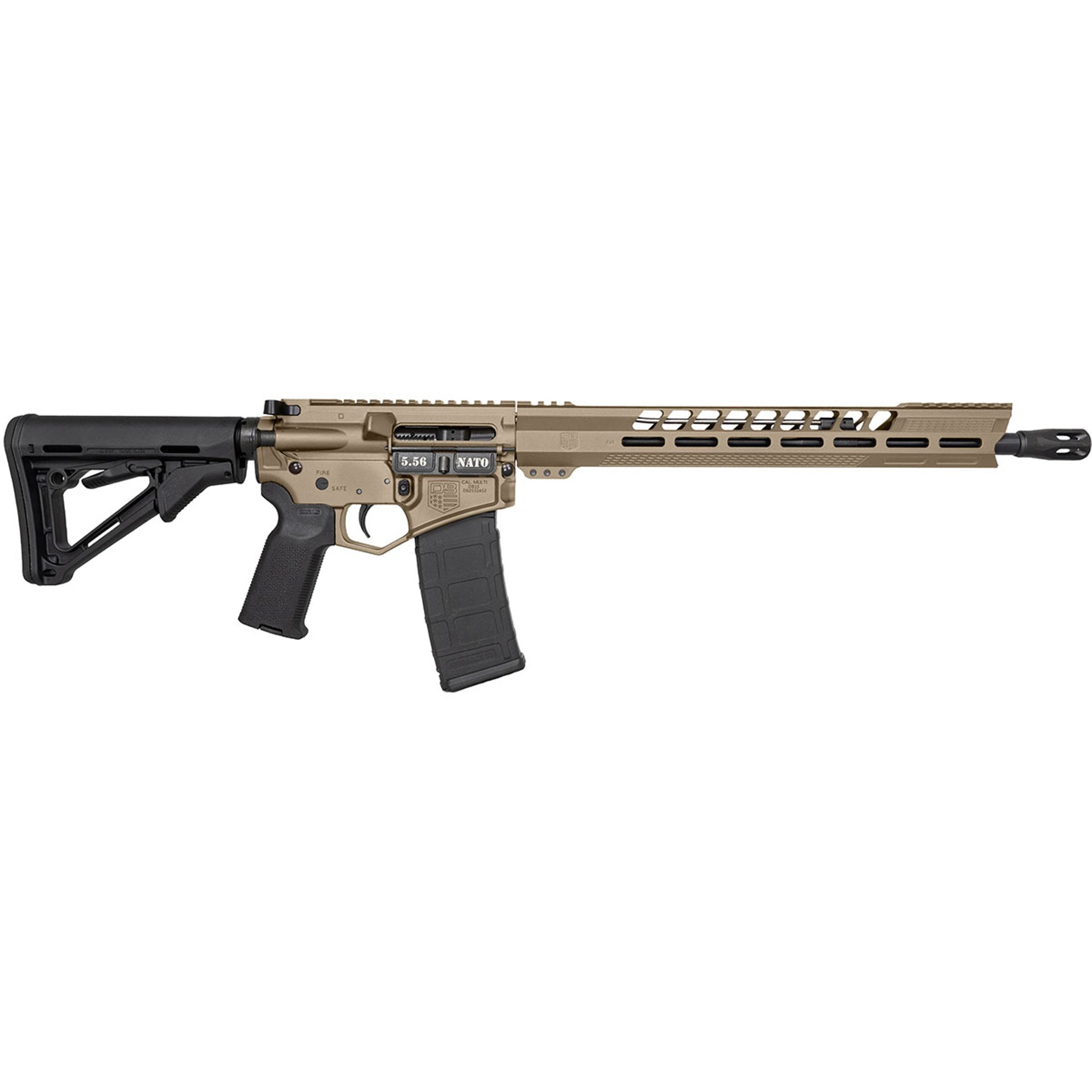 DB15 Black Gold Series 5.56 NATO 16" BBL (1)30RD Mag FDE