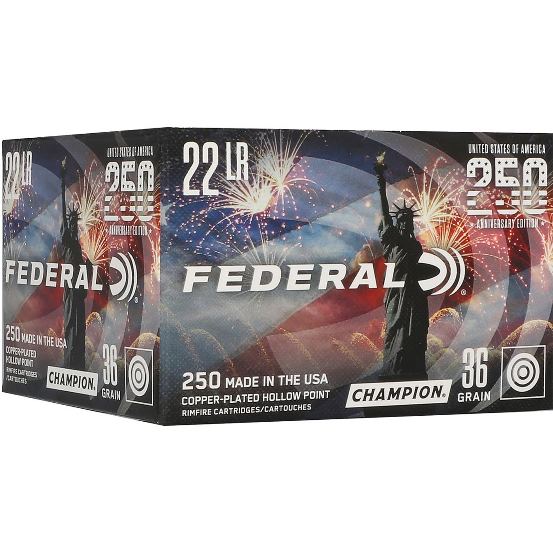 22 Long Rifle 36gr Copper Plated Hollow Point 250/Box