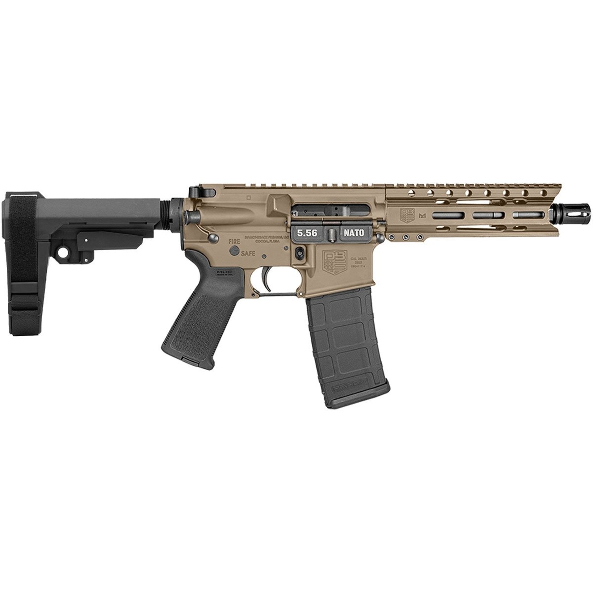 DB15 Carbon Series 5.56 NATO 7"BBL (1)30RD Mag FDE
