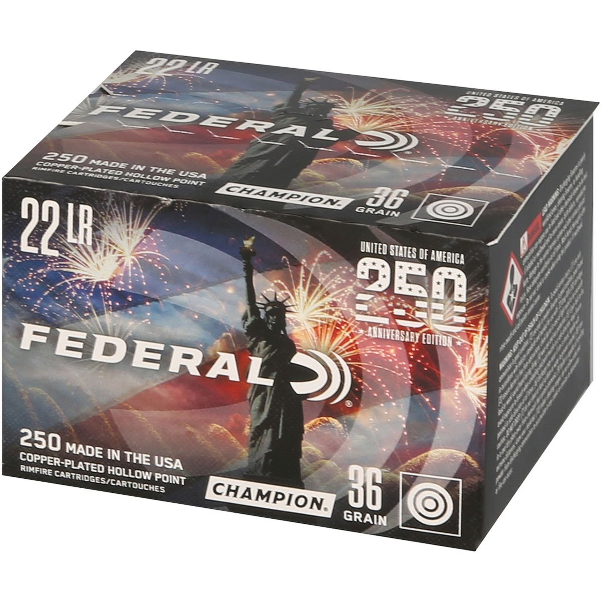22 Long Rifle 36gr Copper Plated Hollow Point 250/Box
