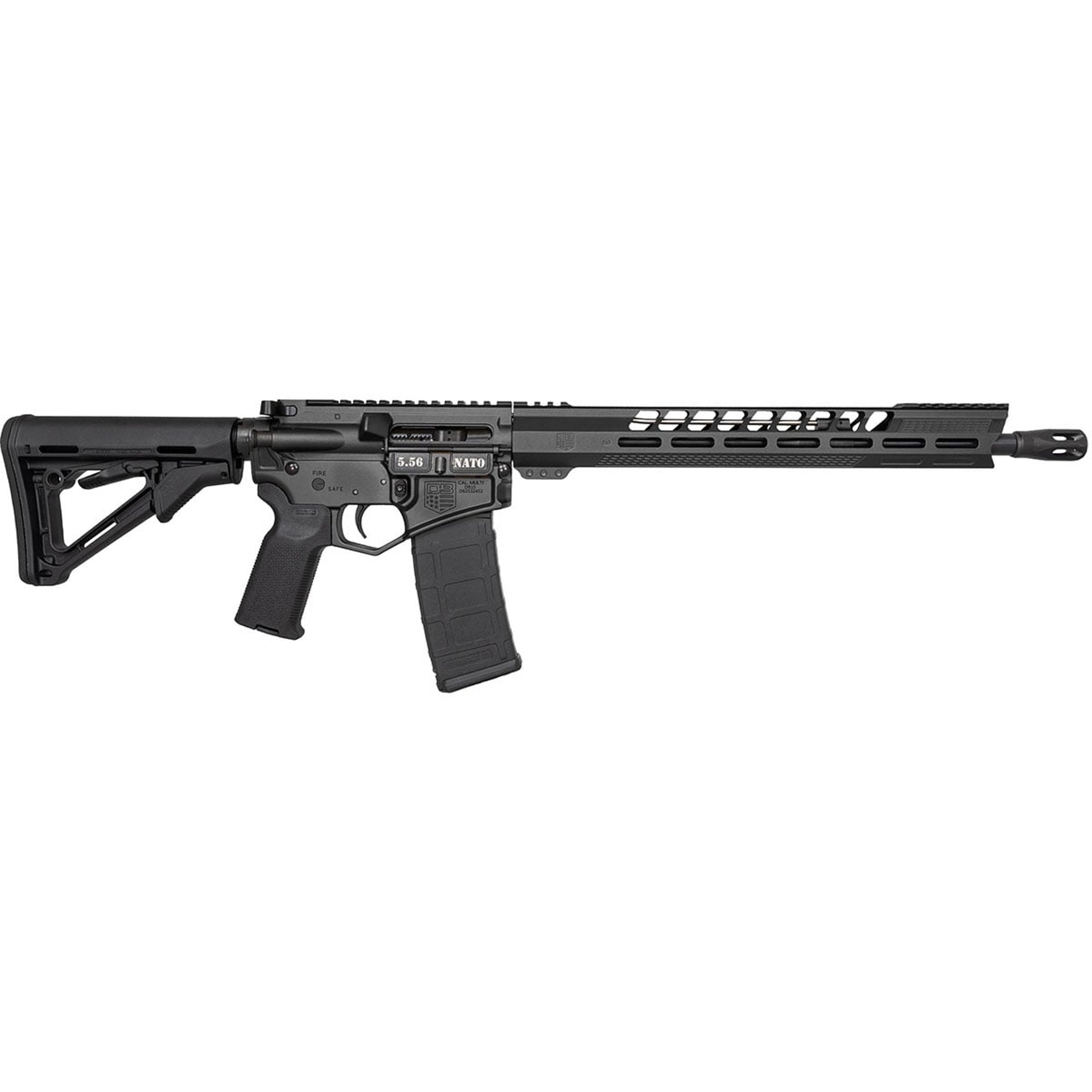 DB15 Black Gold Series 5.56 NATO 16" BBL (1)30RD Mag Black