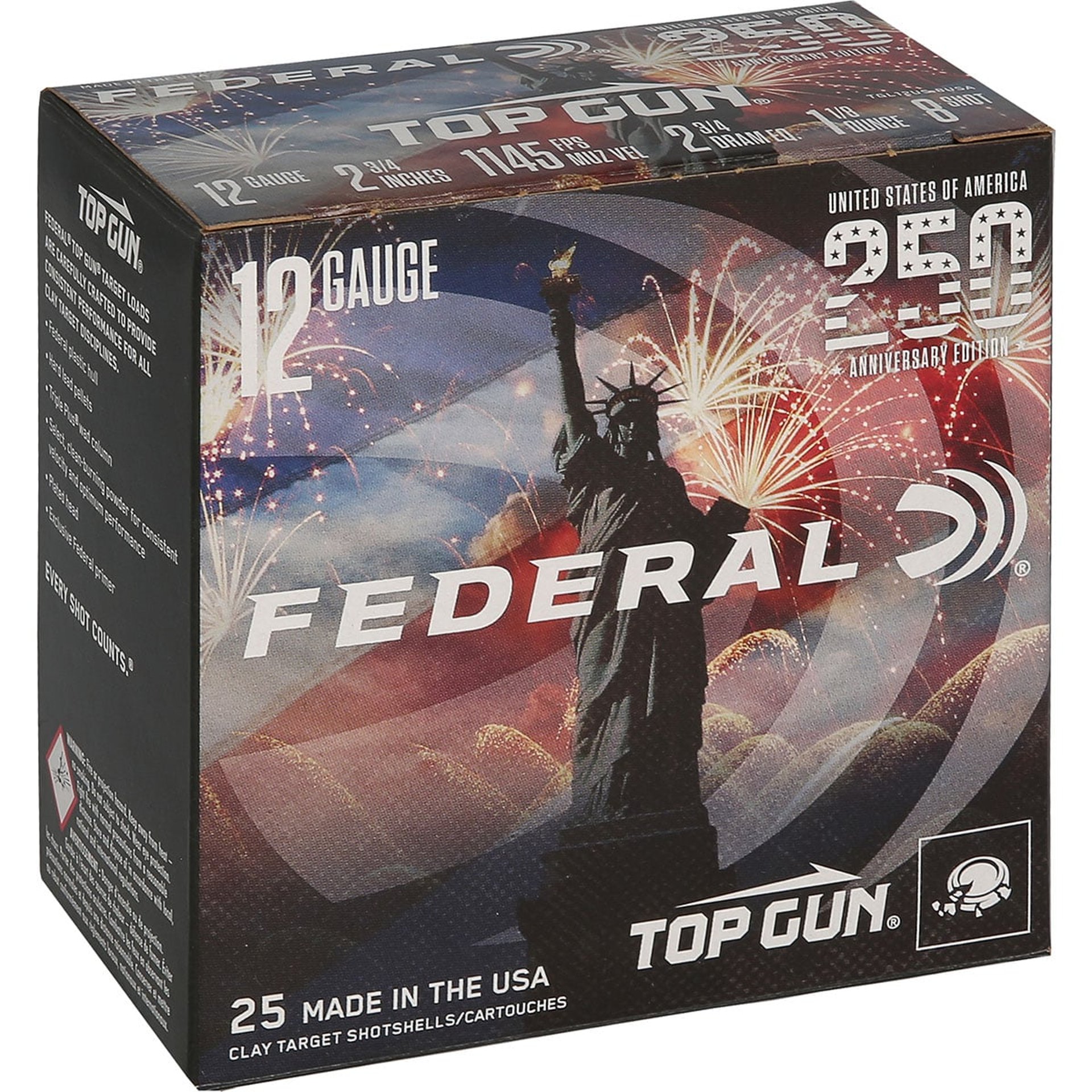 Top Gun 12 Gauge 2-3/4" 1-1/8oz #8 Shot 25/Box