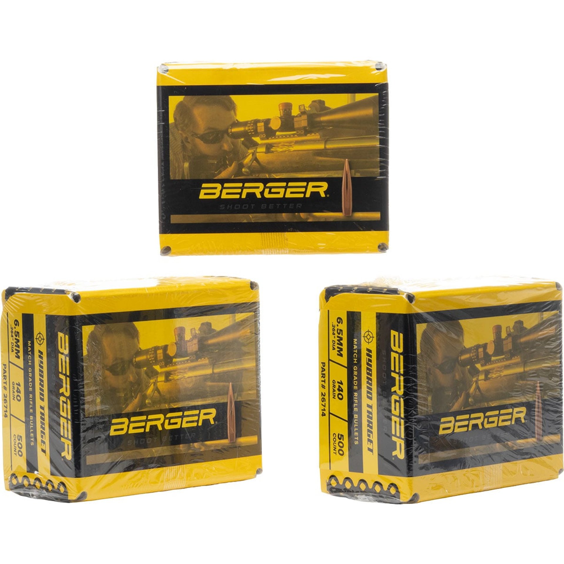 6.5mm (0.264") 140gr Hybrid Boat Tail 1500/Box