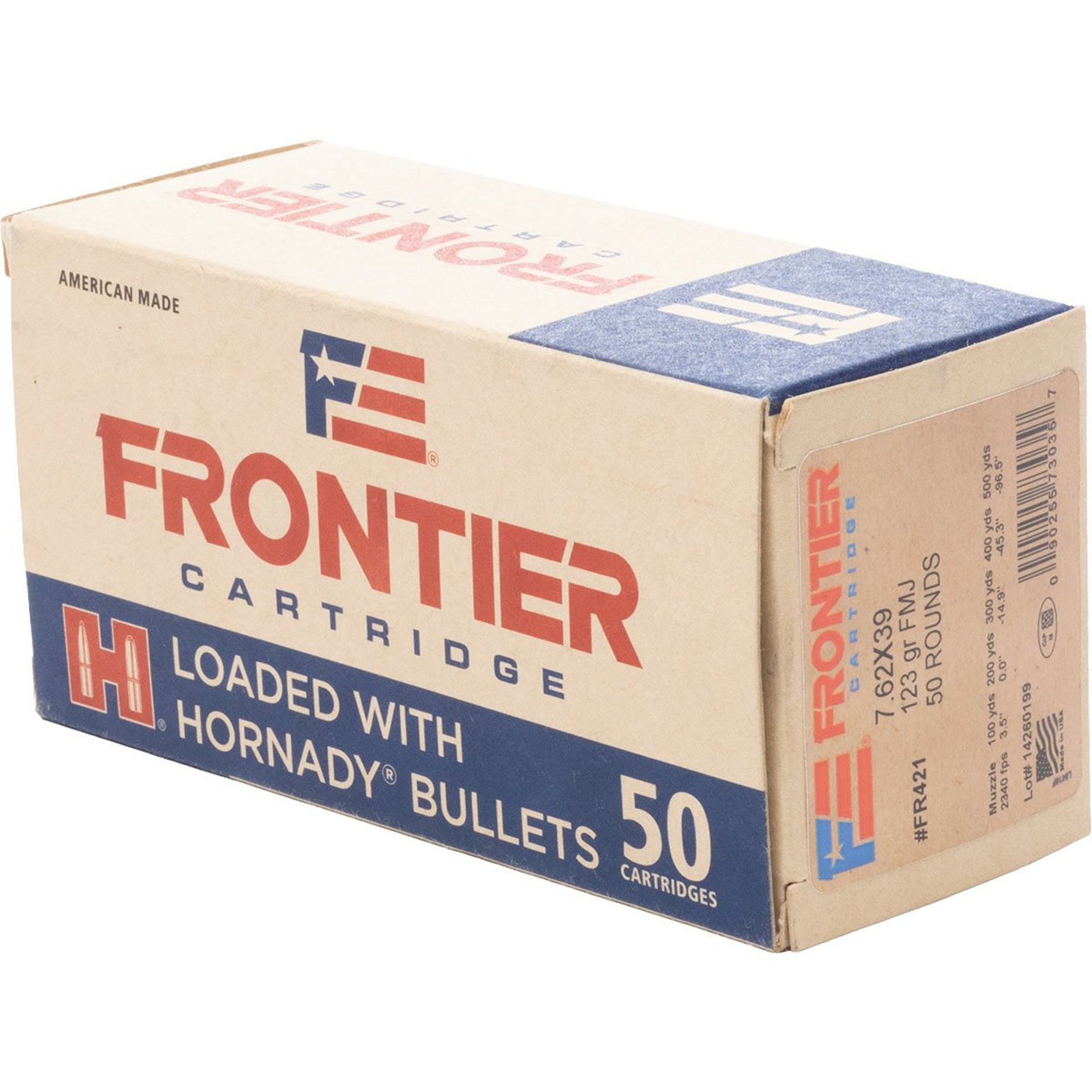 Frontier 7.62x39mm 123gr FMJ 50/Box