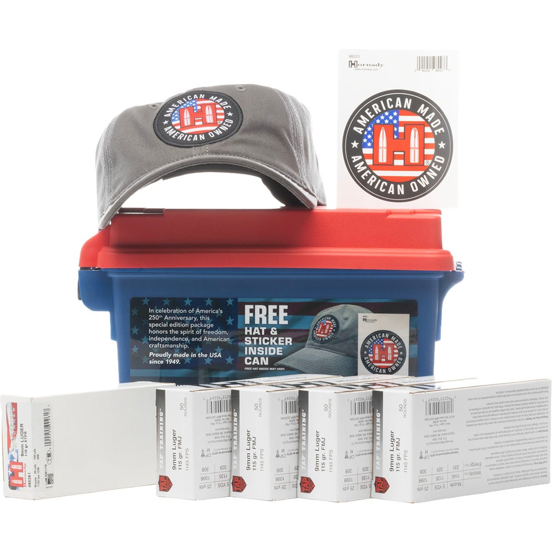 American Gunner 9mm Luger XTP & TAP Combo 250/Ammo Can