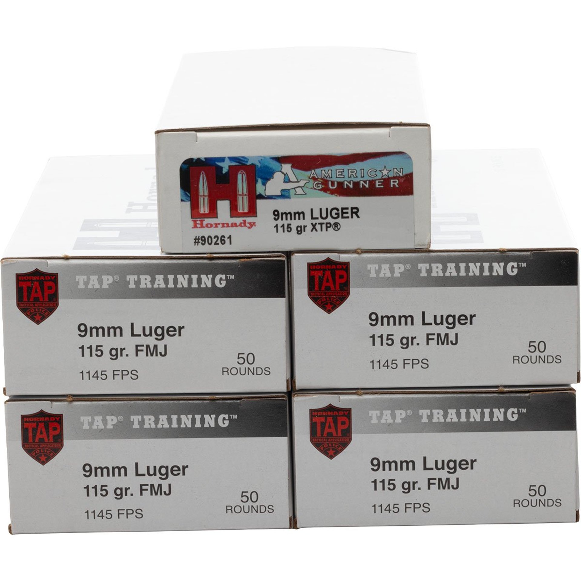 American Gunner 9mm Luger XTP & TAP Combo 250/Ammo Can