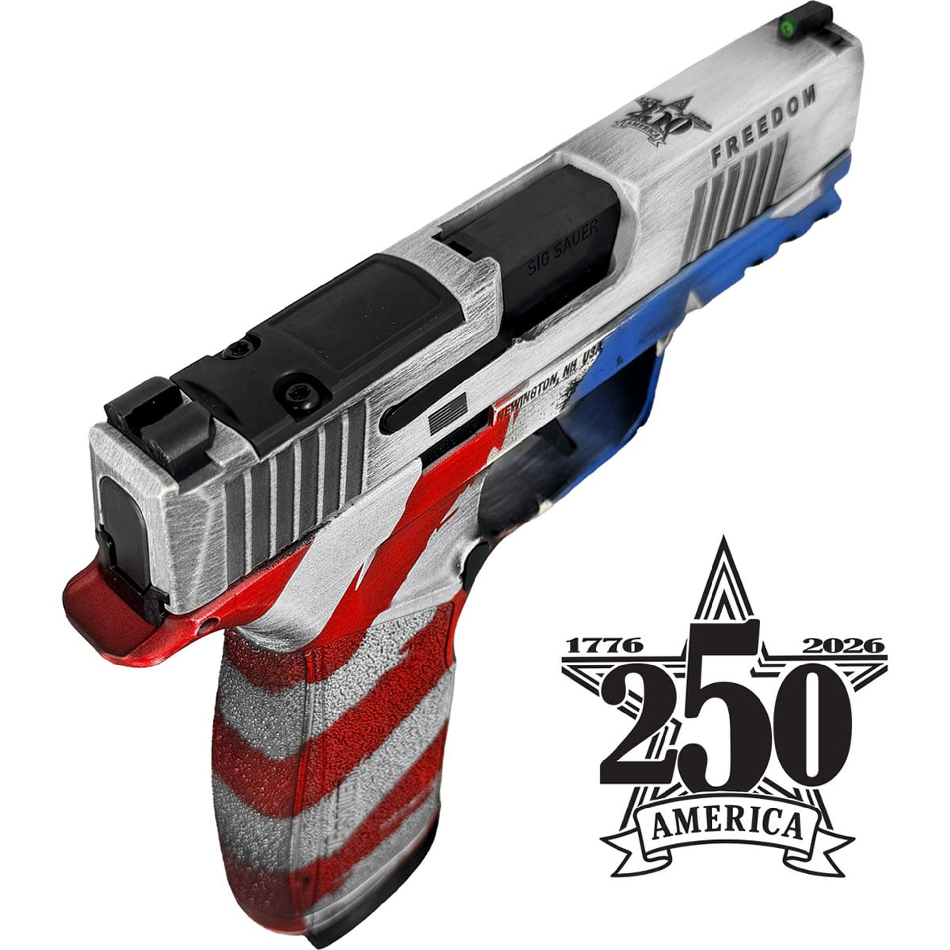 P365 XMACRO 9mm 3.7"(2)17RD Mags 250th Anniversary Freedom