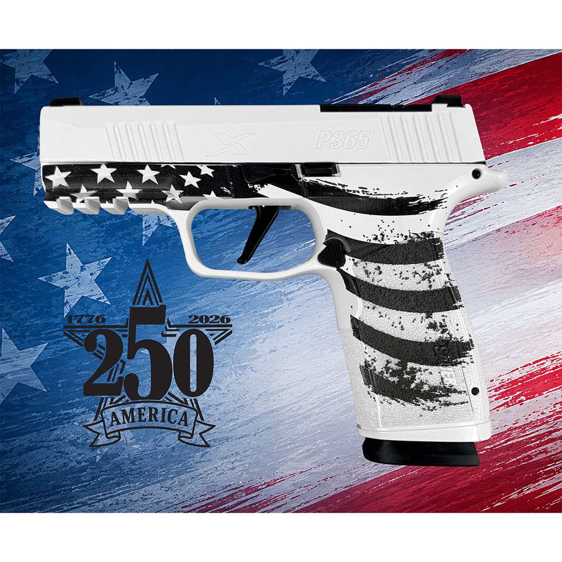 P365 XMACRO  9mm  3.7" BBL (2)17RD Mag 250th Anniversary