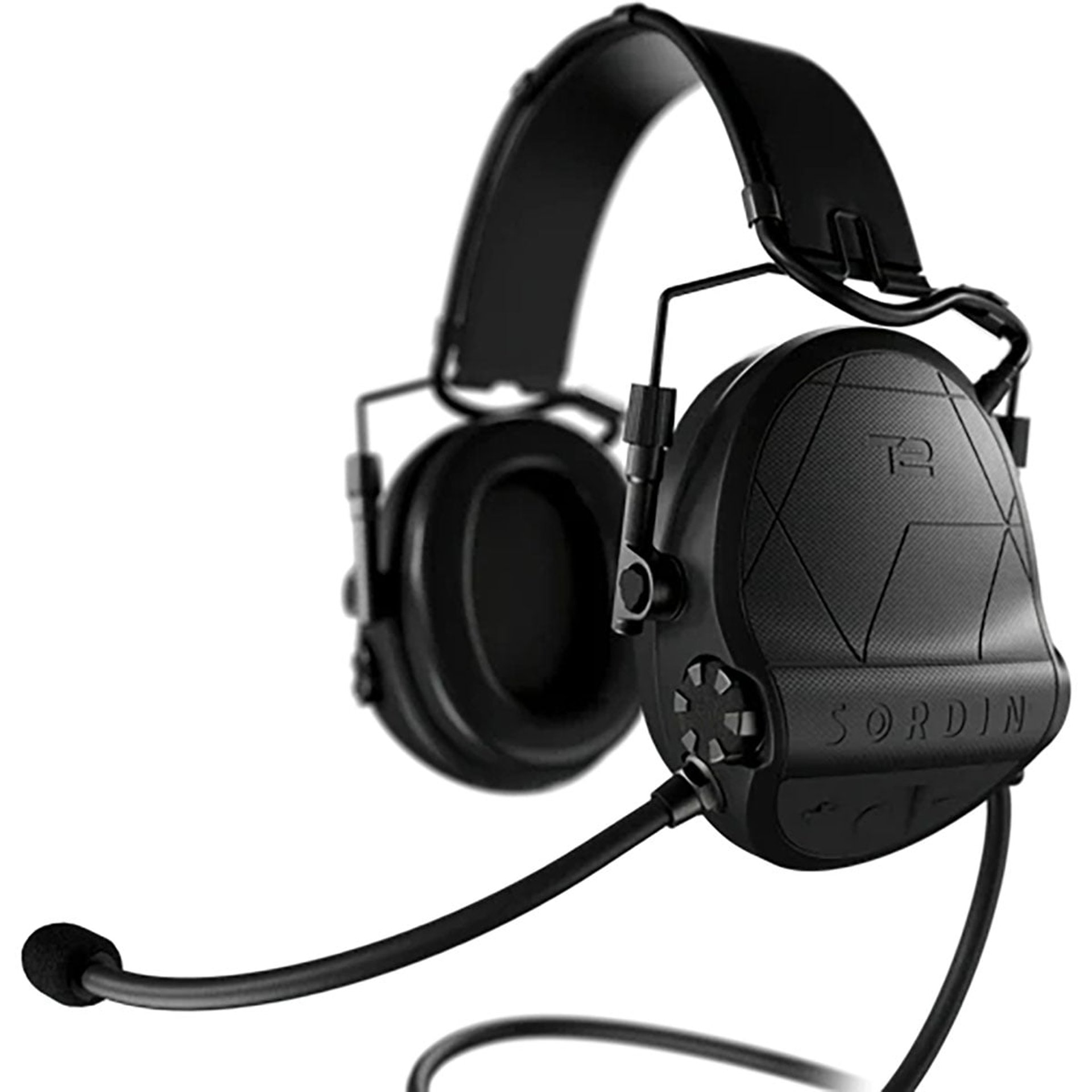 Supreme T2 CC Electronic Ear Muffs w/Leather Headband Black