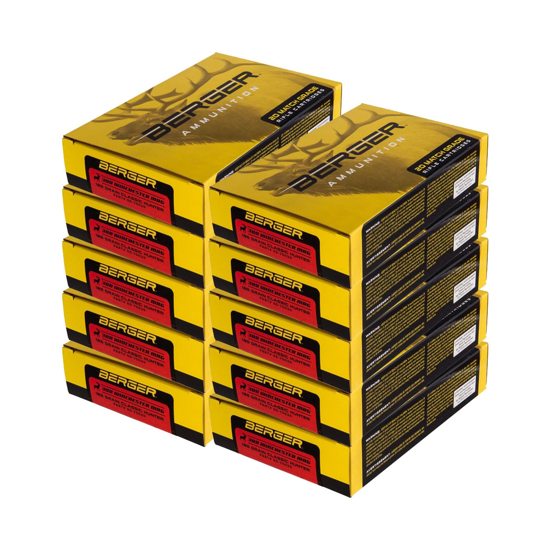 300 Winchester Magnum 185gr Hybrid Boat Tail 200/Case