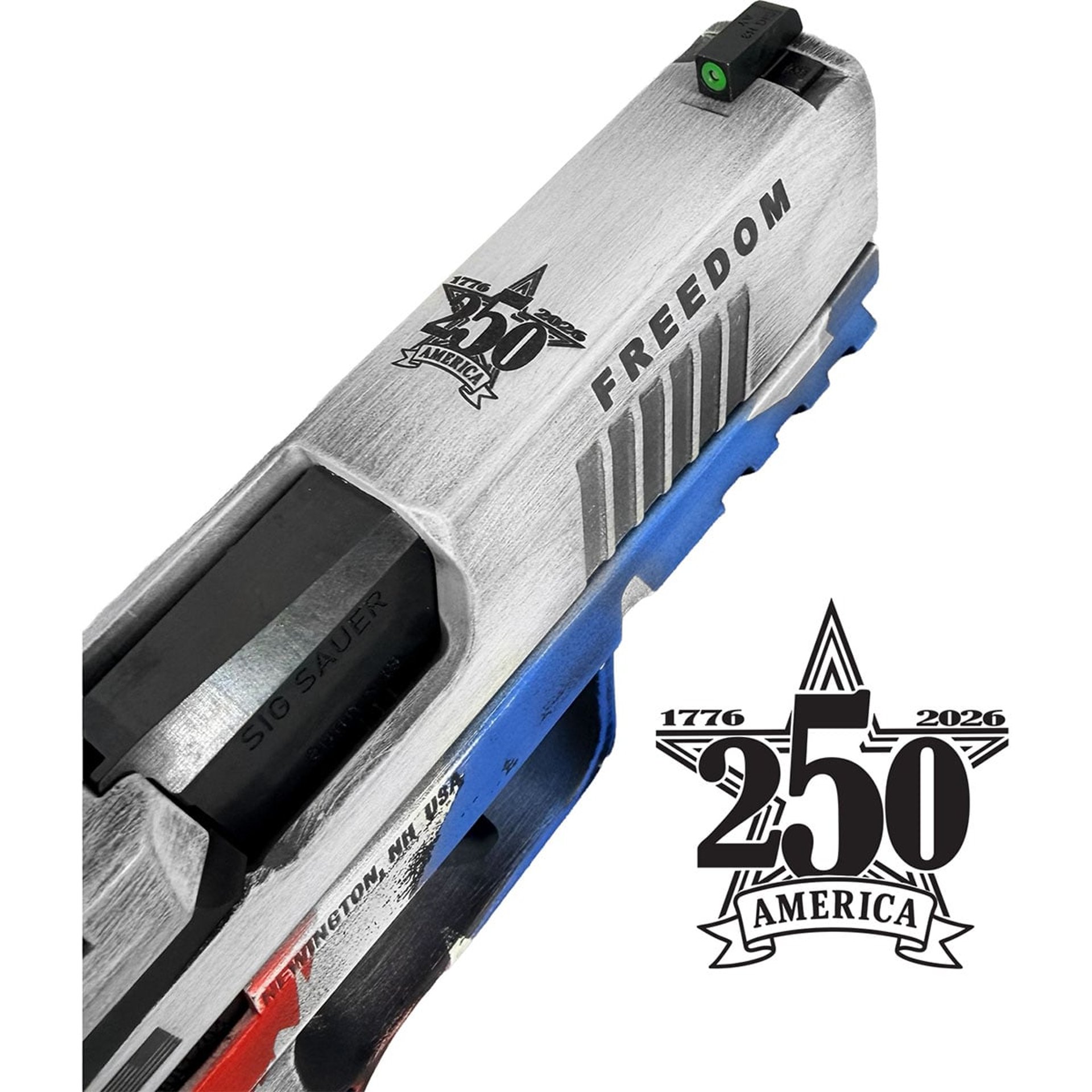 P365 XMACRO 9mm 3.7"(2)17RD Mags 250th Anniversary Freedom