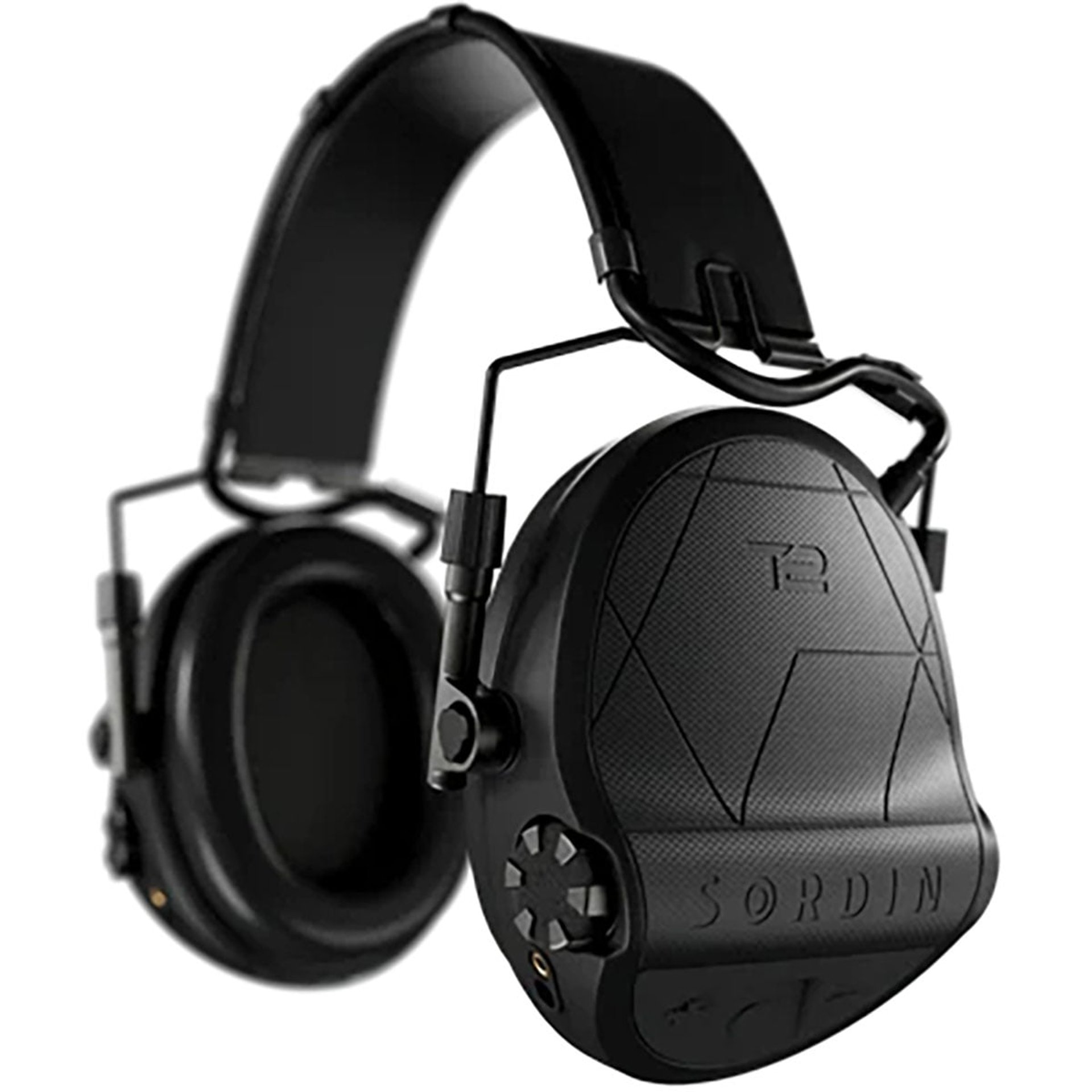 Supreme T2 Electronic Ear Muff w/Leather Headband Black