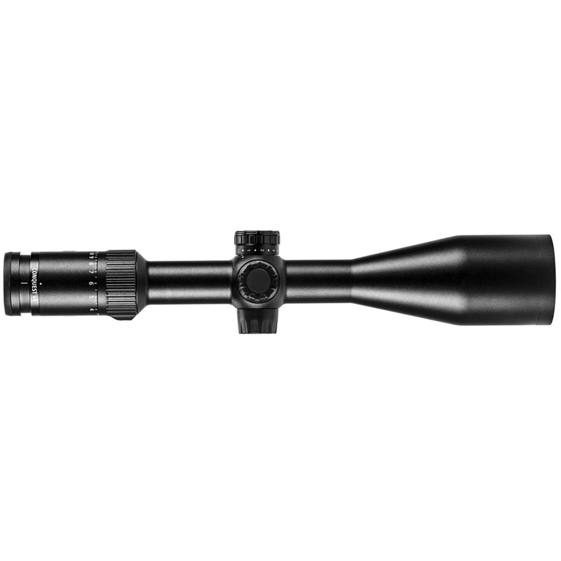 Conq V4 3-12x56 SFP Ill Plex w/Capped Elev Turret Black