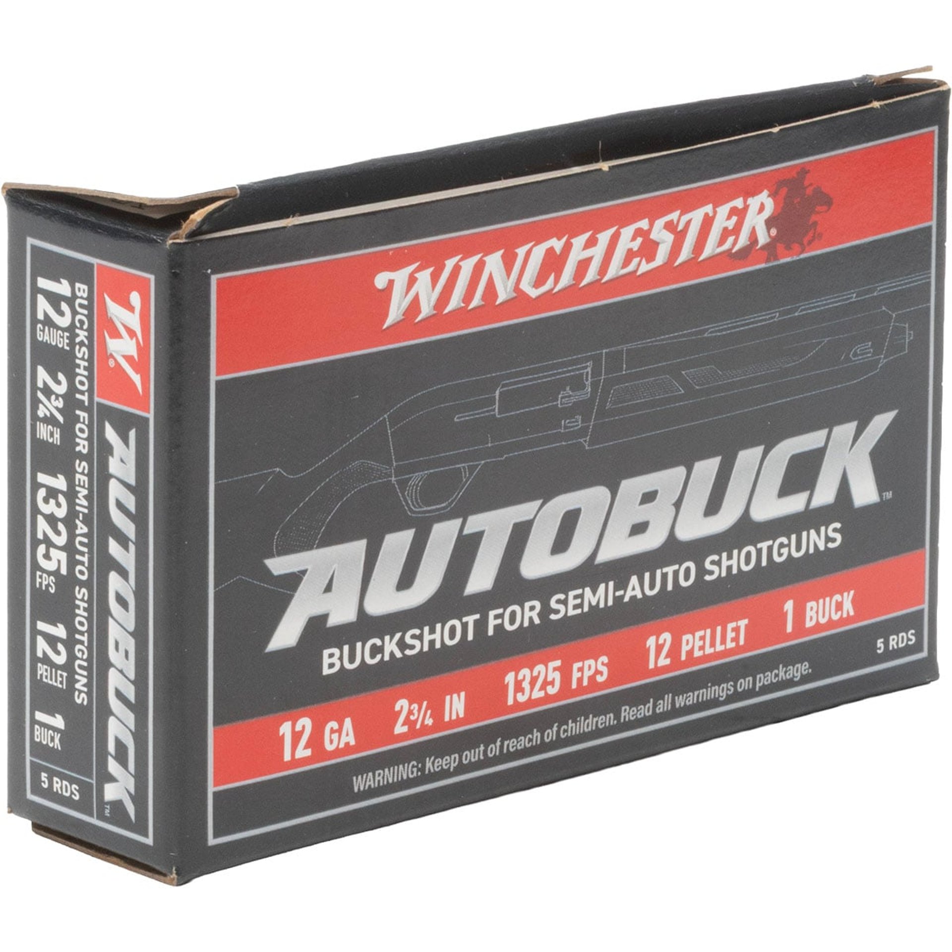 12GA 2-3/4" #1 Buckshot 5/Box
