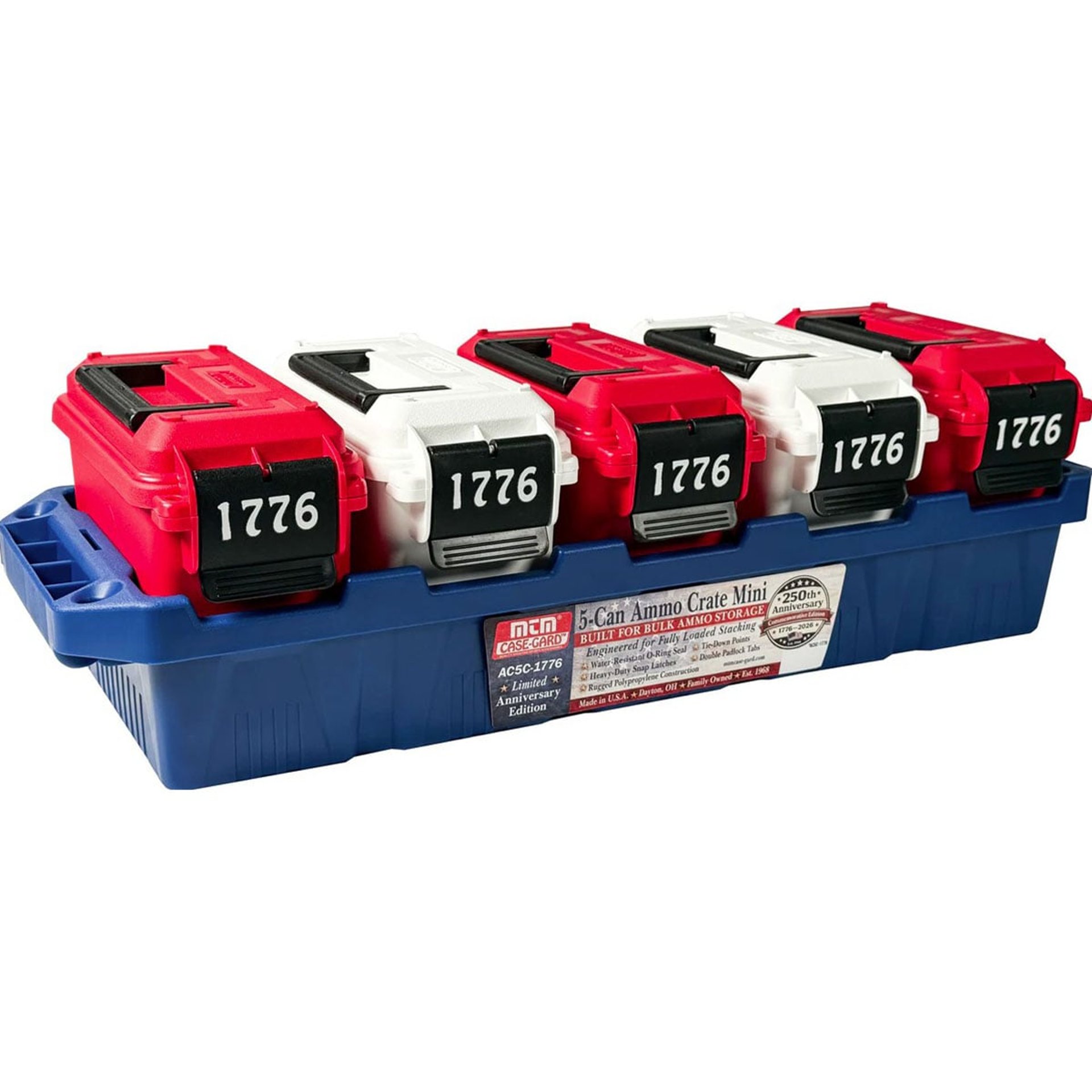 250TH Ann. Ammo Crate 5-Can Multi-Can Mini Red/White/Blue