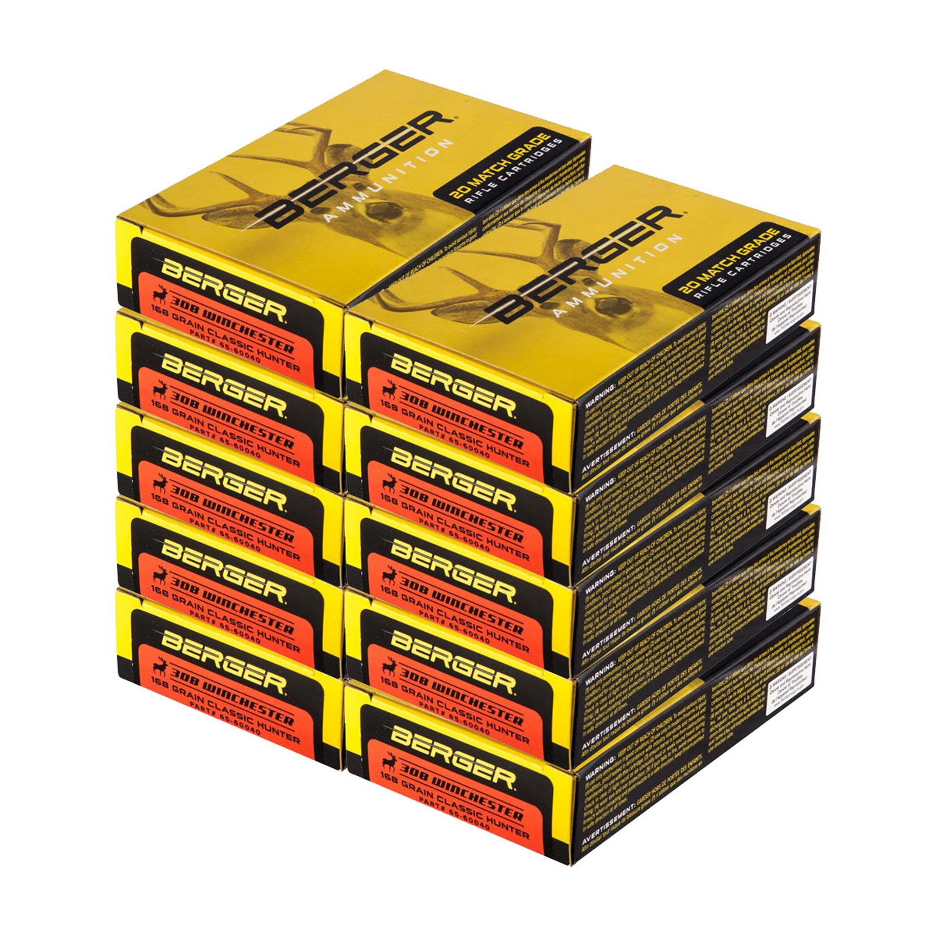 308 Winchester 168gr Hybrid Boat Tail 200/Case