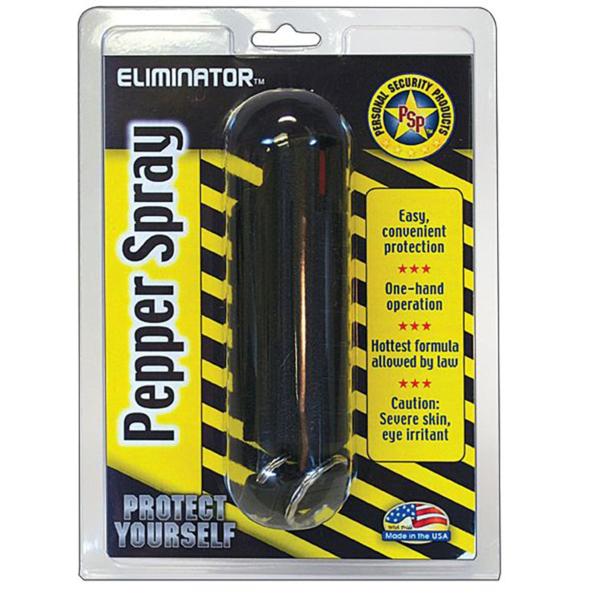Pepper Spray 1/2 oz w/Hard Case & Key Ring Black