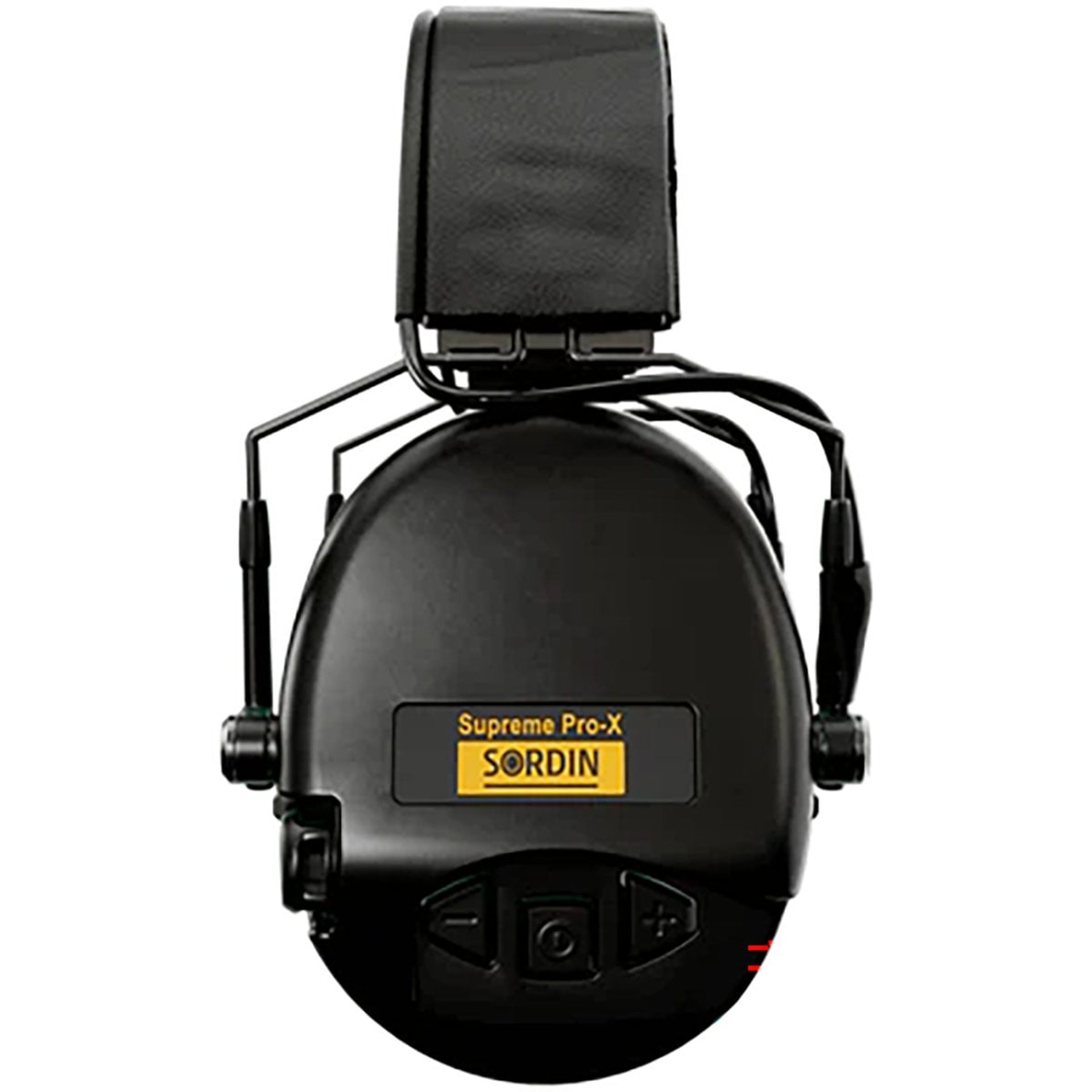 Sup Pro-X Slim Line Electronic Ear Muffs w/PVC Headband Blk