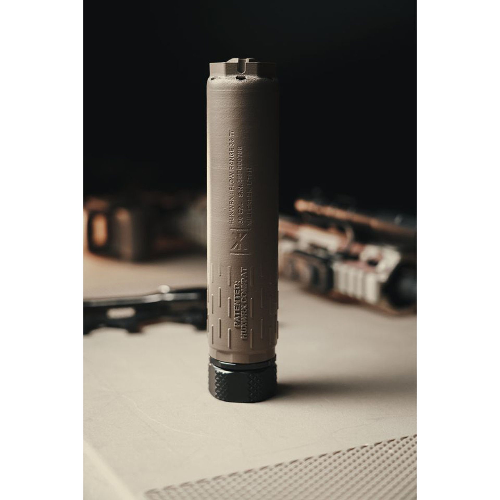 FLOW Range 36 Ti 36 Cal HUB Rifle Suppressor FDE