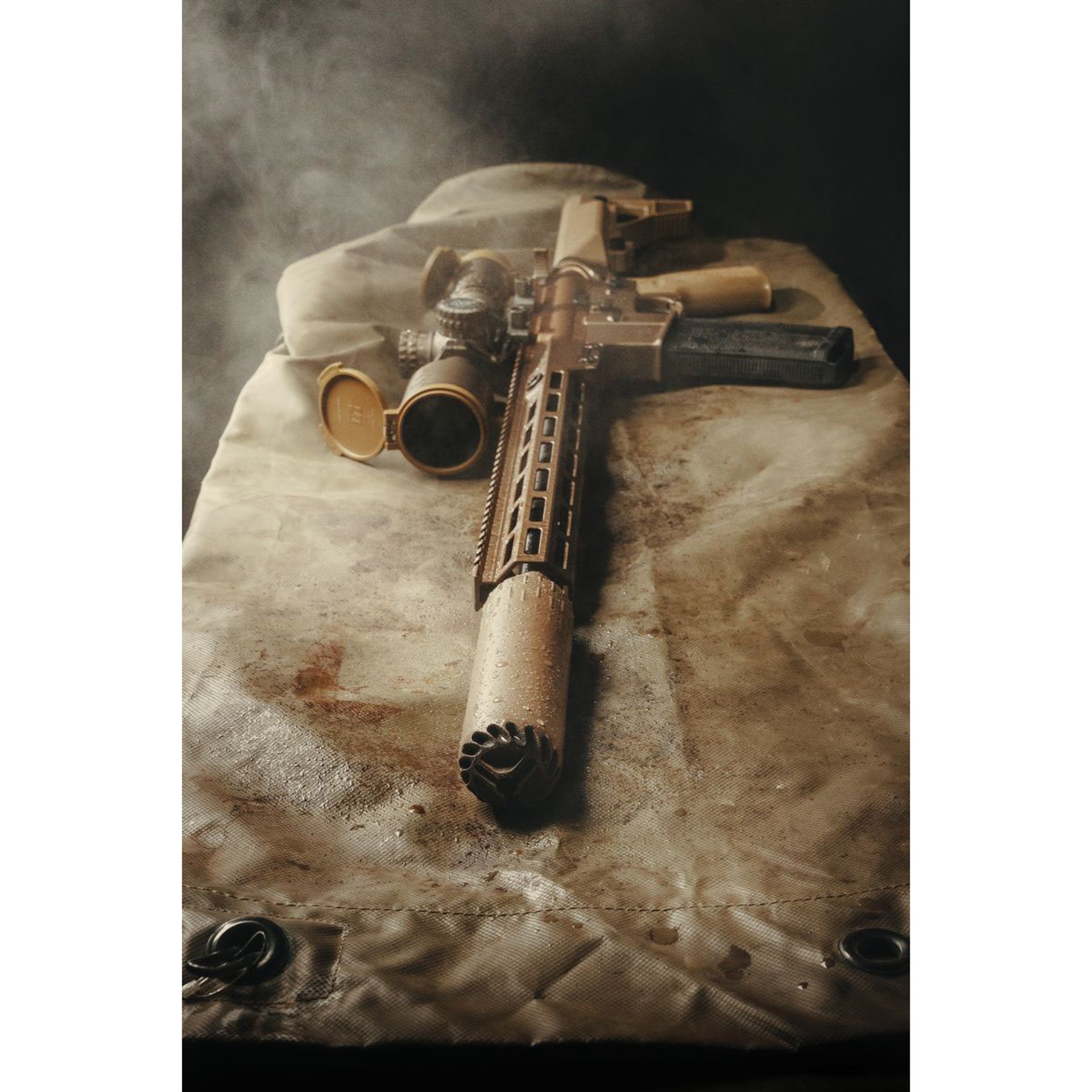 Flow 762 Ti Rifle Suppressor w/Muzzle Brake Black