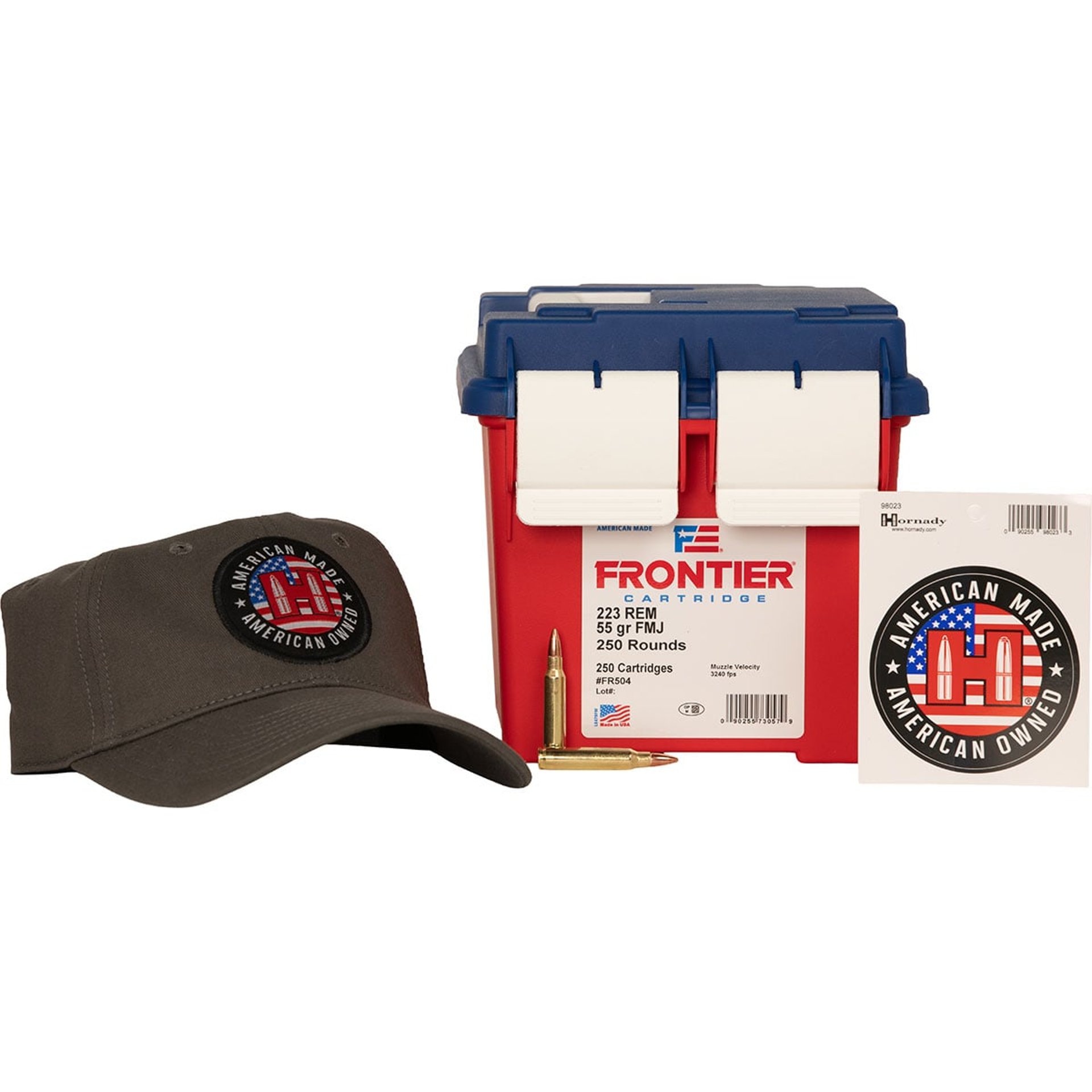 Frontier 223 Remington 55gr FMJ 250/Ammo Can