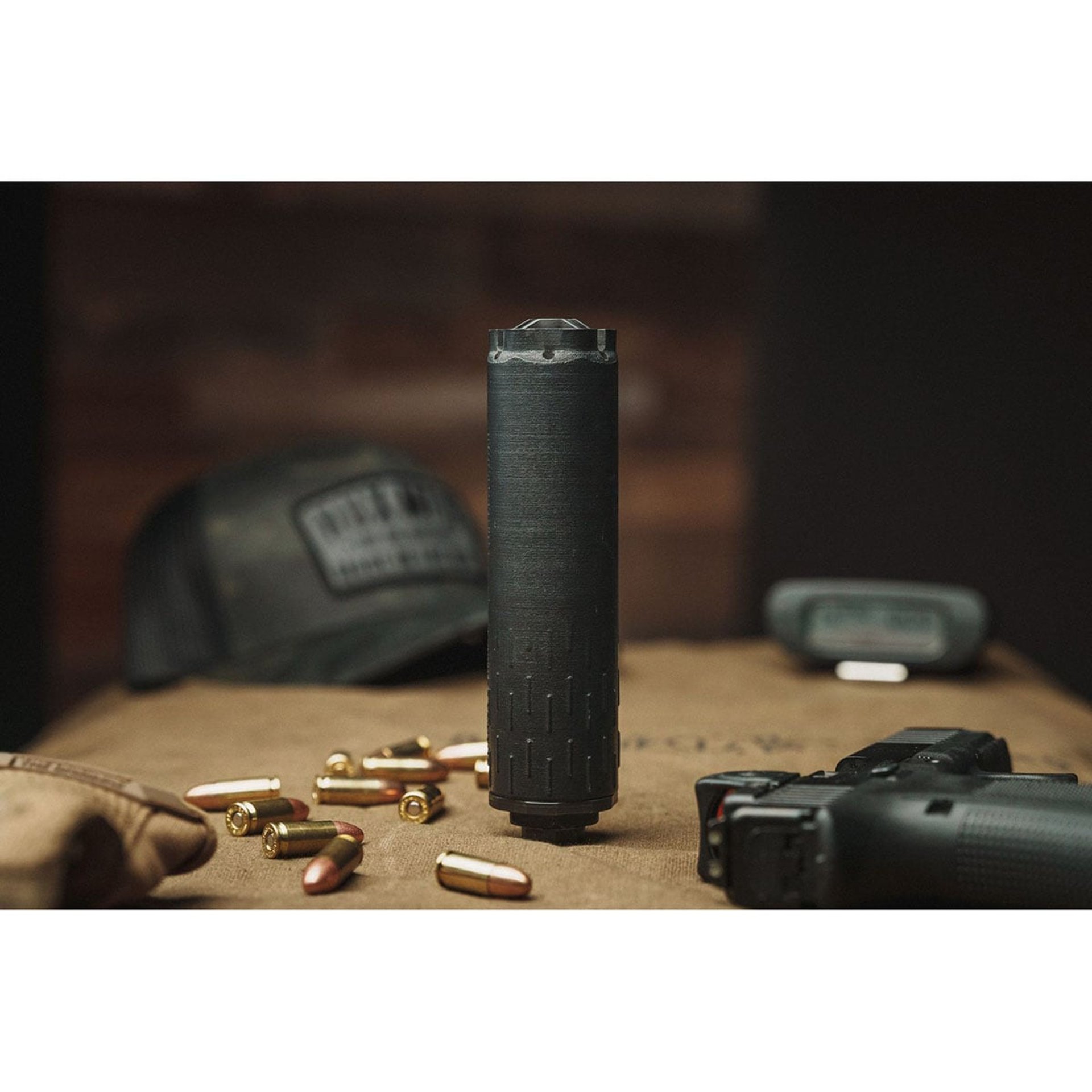 FLOW 9k Ti Multi Cal HUB Compatible Pistol Suppressor Black