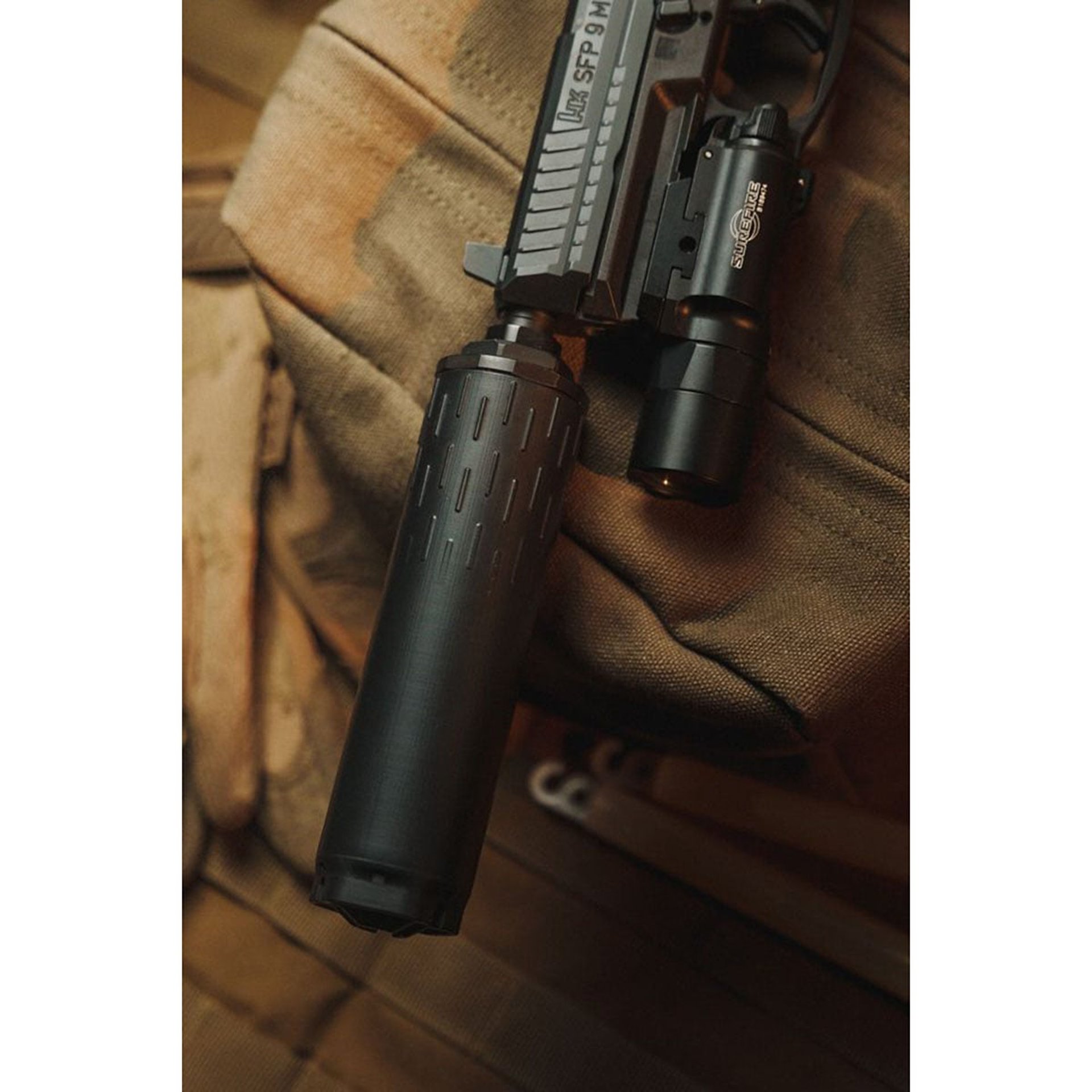 FLOW 9k Ti Multi Cal HUB Compatible Pistol Suppressor Black