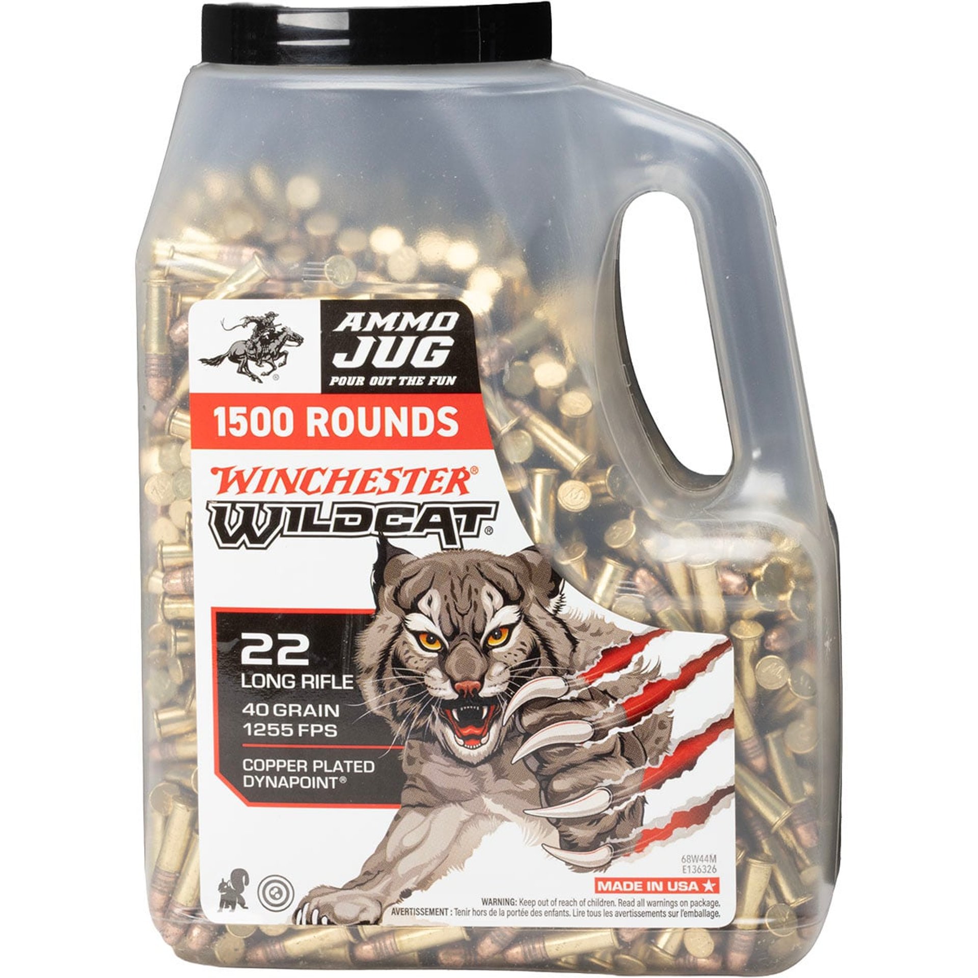 WILDCAT 22 LONG RIFLE DYNAPOINT COPPER PLATED RIMFIRE AMMO