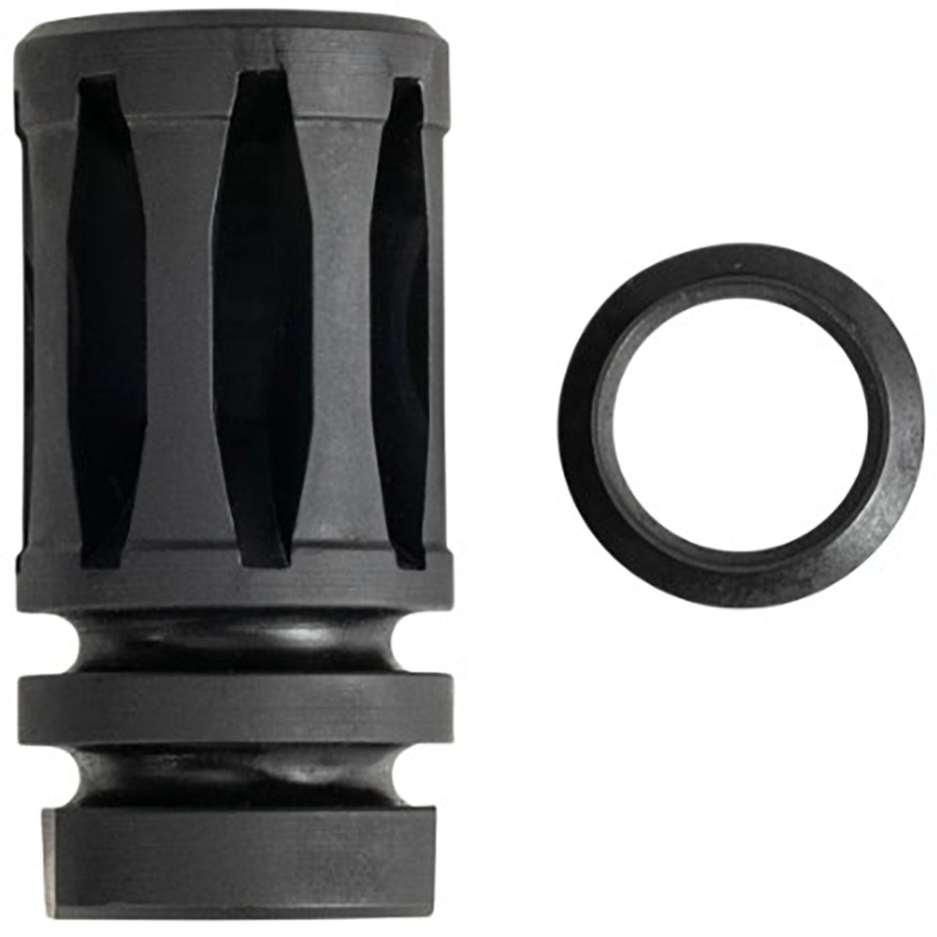 5.56 NATO A2 Flash Hider & Crush Washer 1/2x28" Black