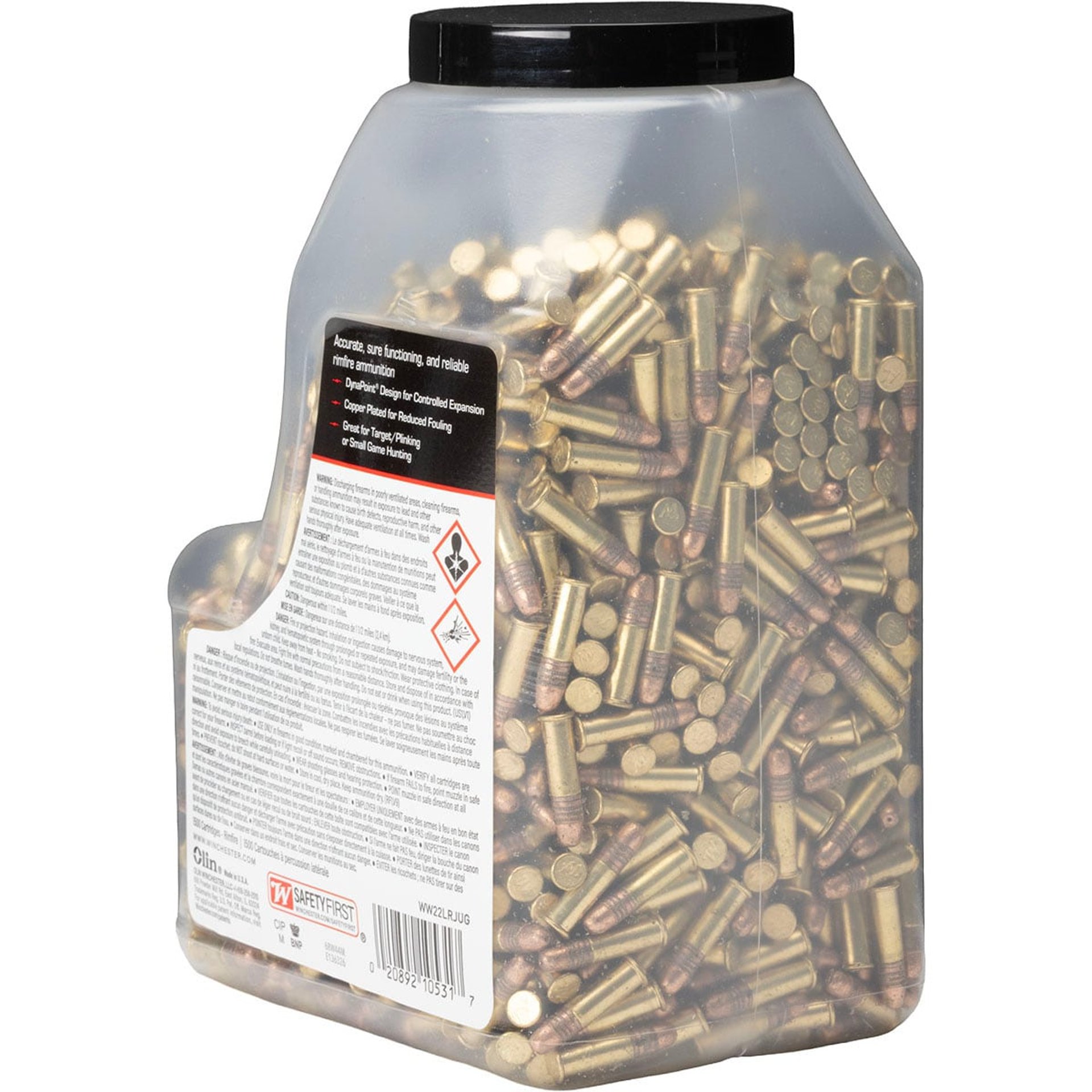 Wildcat 22 Long Rifle 40gr Dynapoint Copper Plated 1,500/Jug