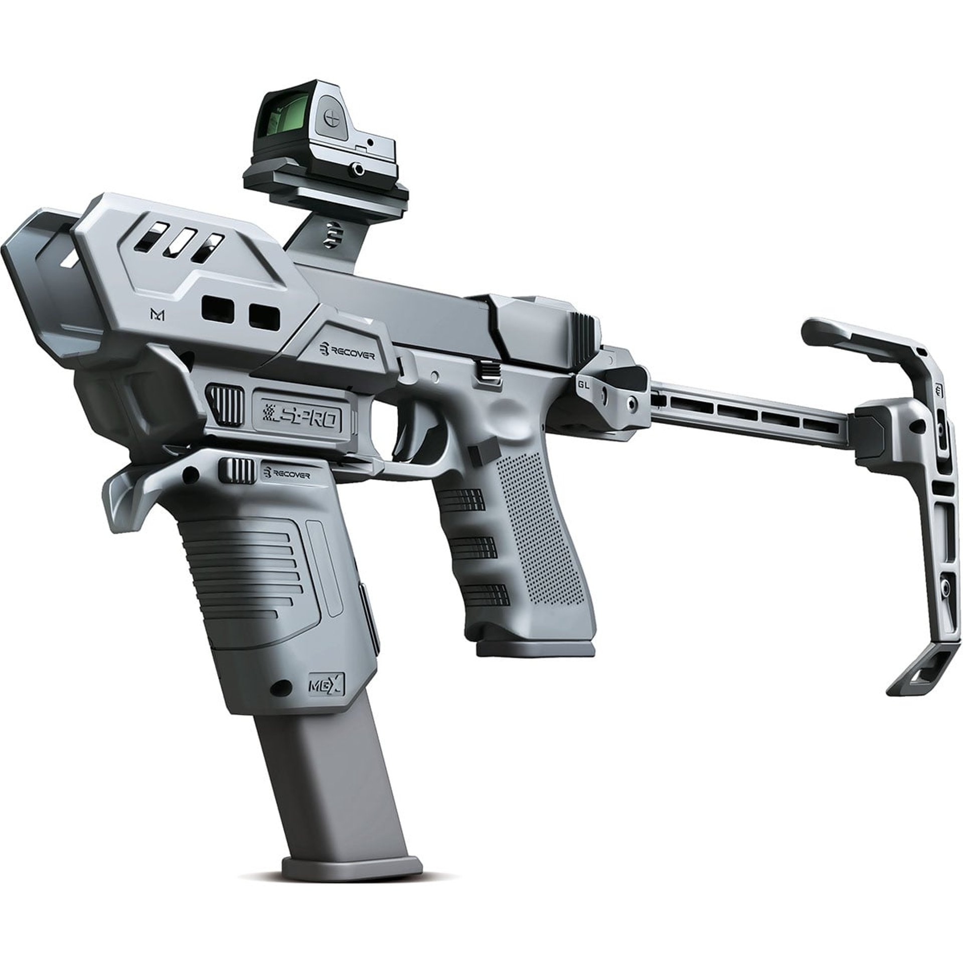 S-PRO MG Stabilizer Full Kit for Glock 9/40 Black