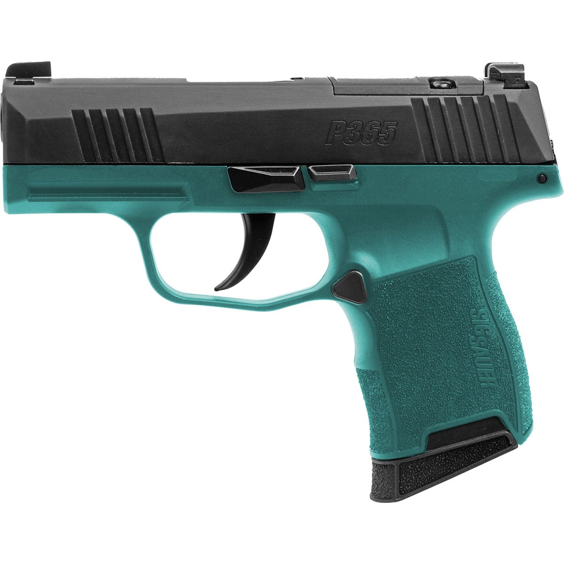 P365 Micro-Compact 9mm Luger 3.1"BBL (2)10RD Mag Black/Teal