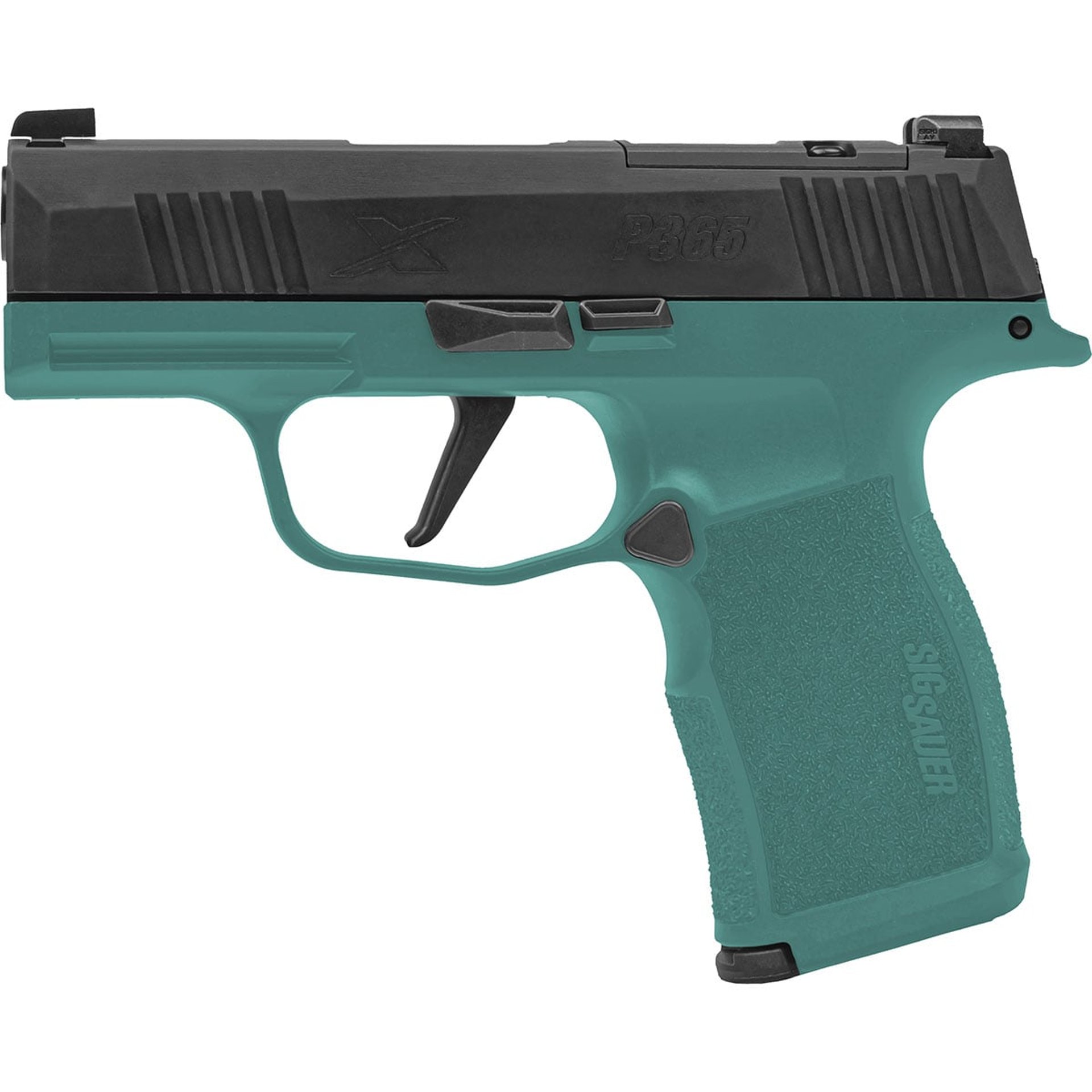 P365X Micro-Compct 9mm Luger 3.1"BBL (2)12RD Mag Black/Teal