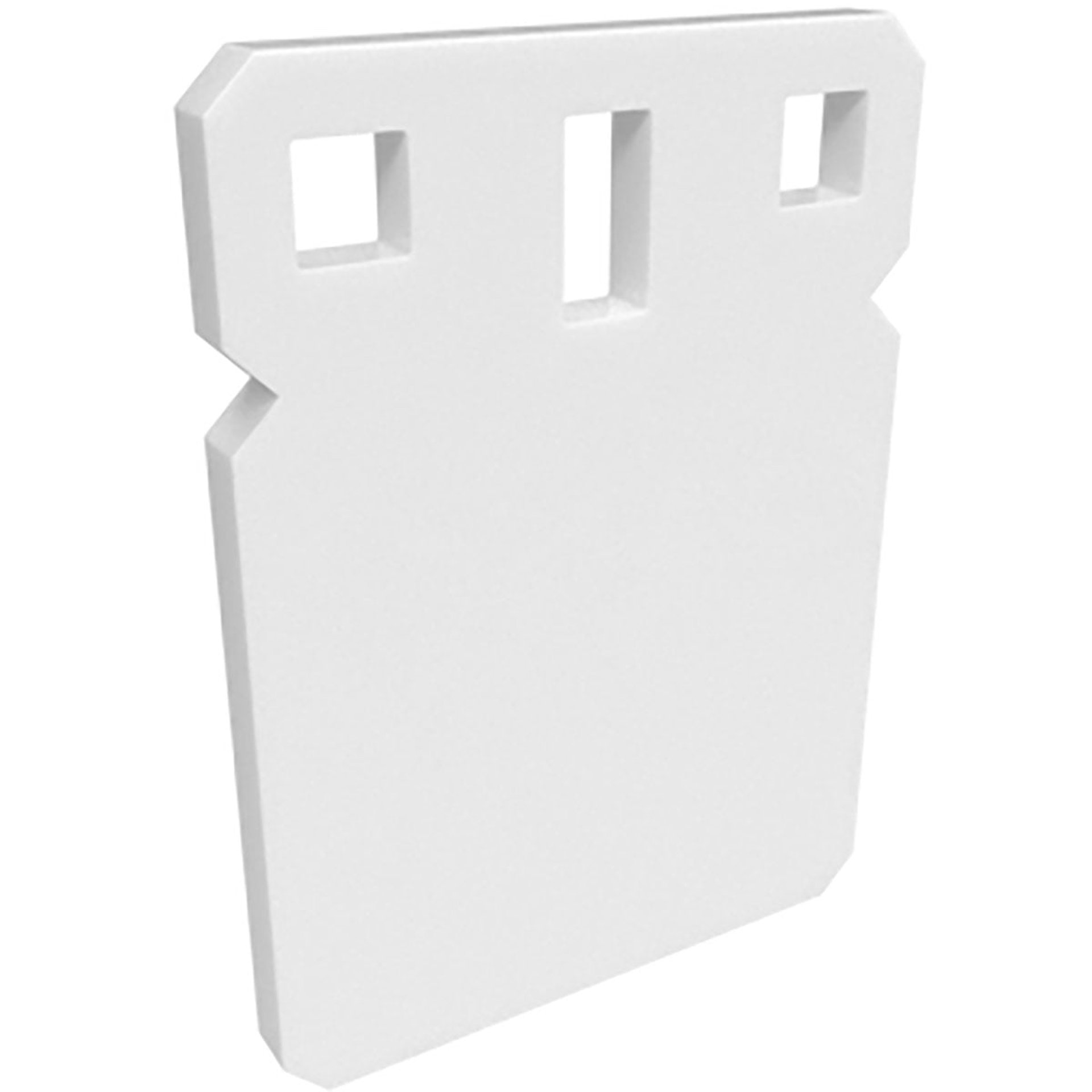 AR500 3/8" Square 4" White