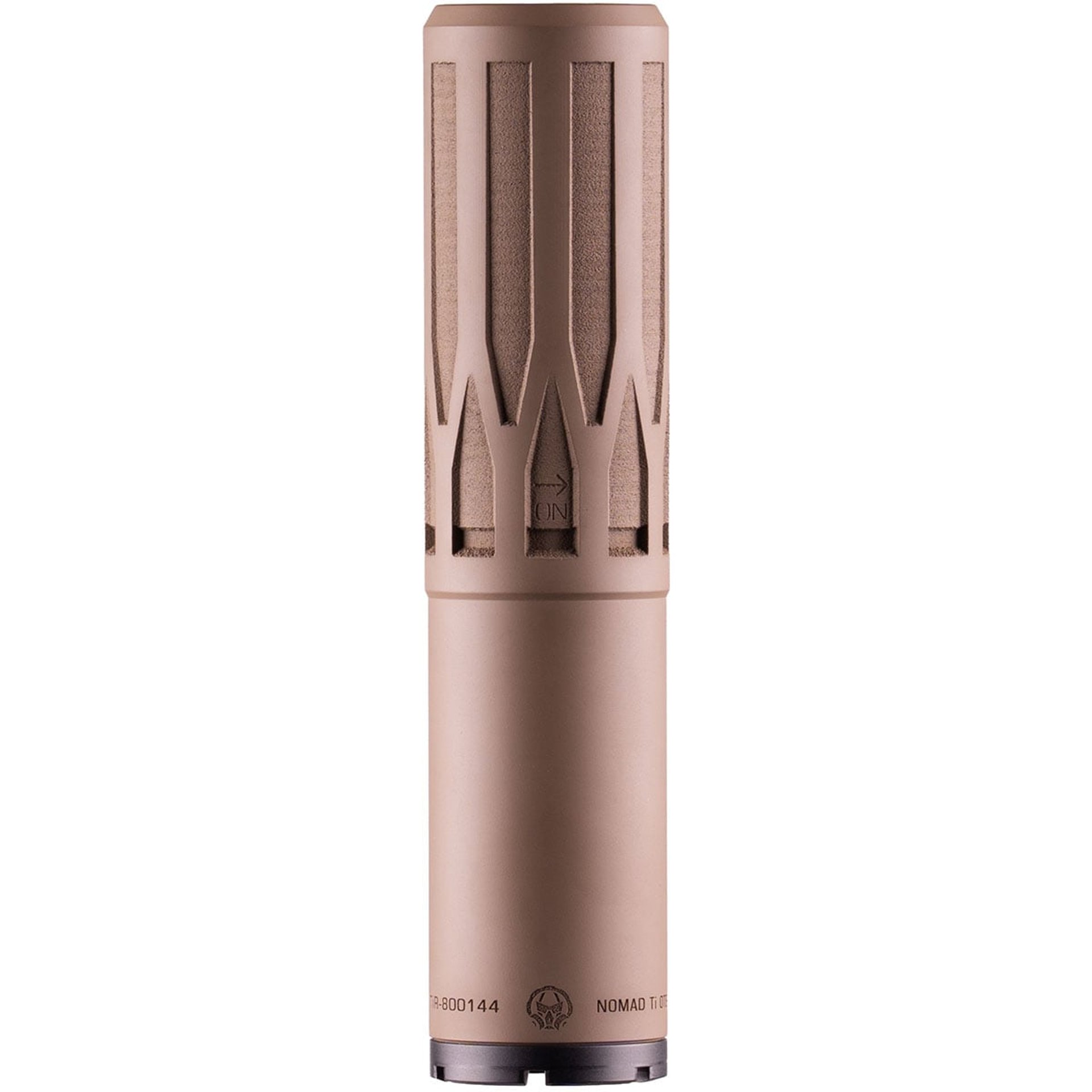 Nomad Ti OTB 30 Caliber XENO 5/8-24 Rifle Suppressor FDE